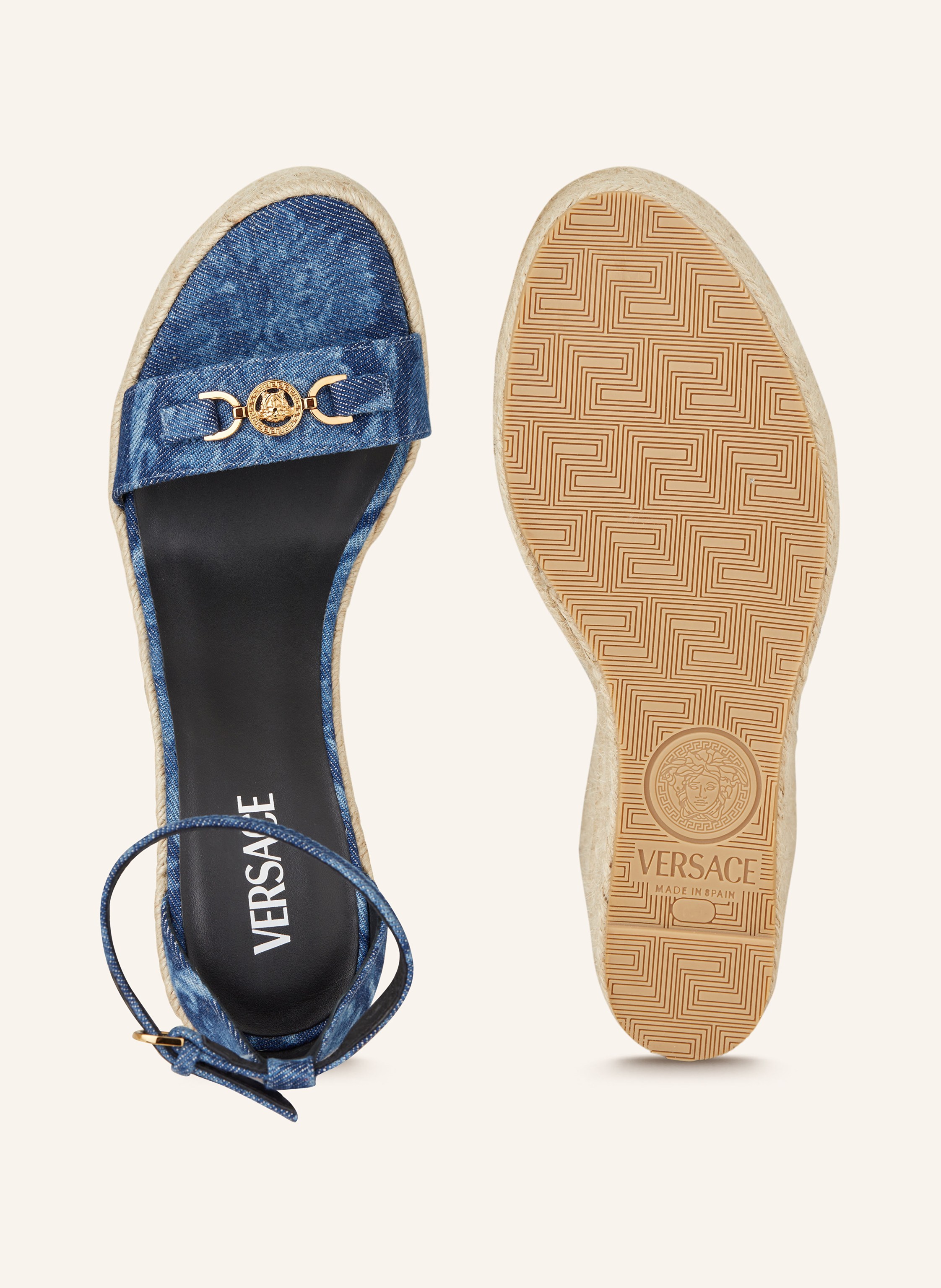 Thumbnail - Versace Plateau-Wedges blau