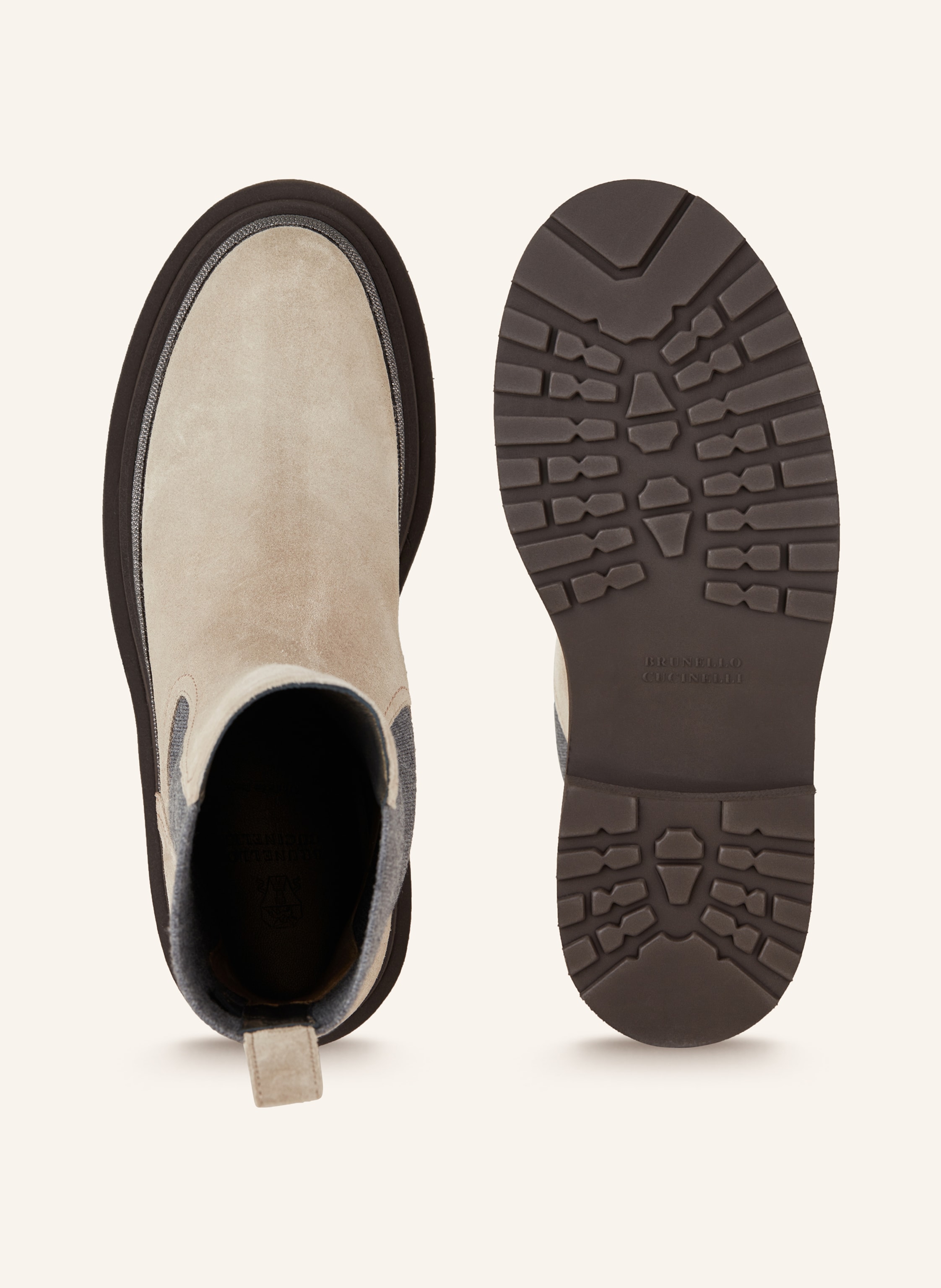 Thumbnail - Brunello Cucinelli Boots Mit Schmucksteinen grau