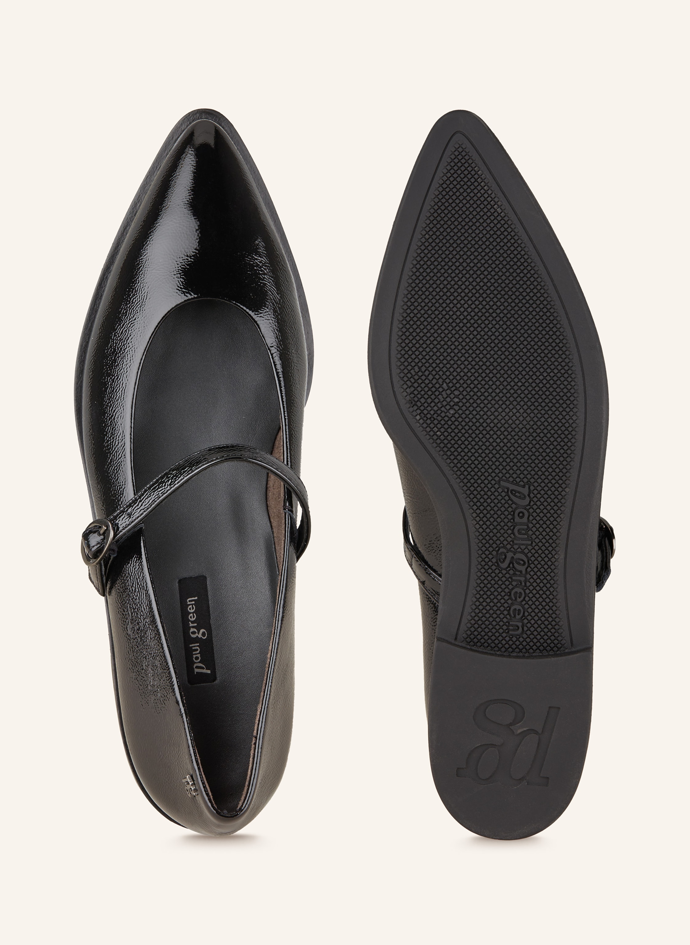 Thumbnail - Paul Green Mary-Jane-Ballerinas schwarz