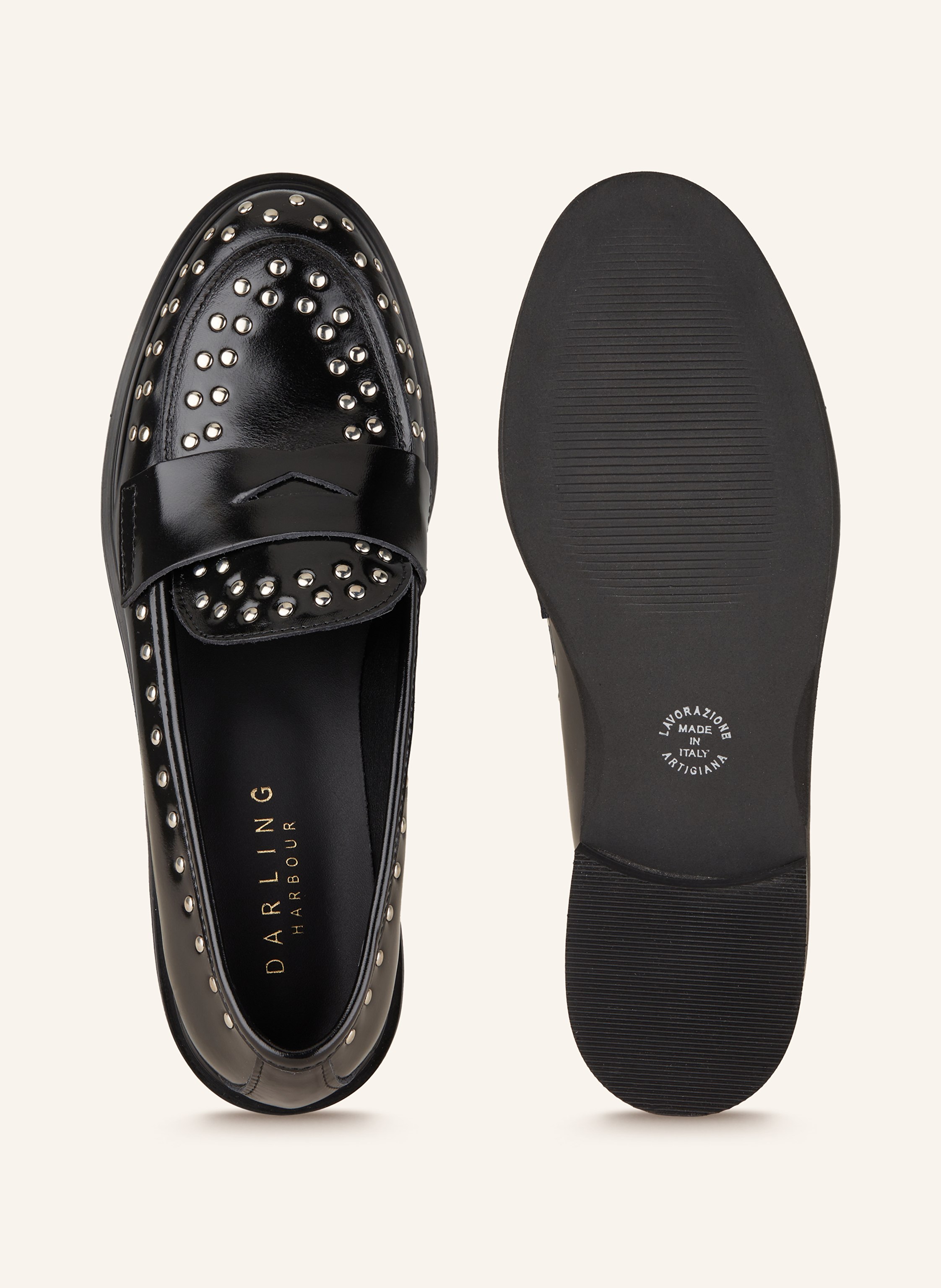 Thumbnail - Darling Harbour Loafer Mit Nieten schwarz