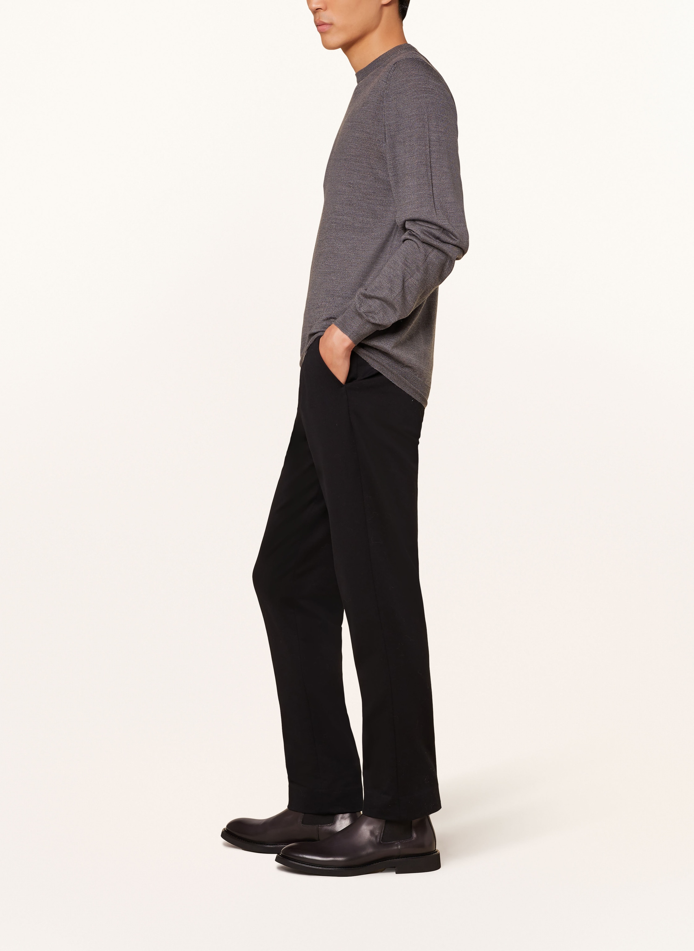 Thumbnail - Circolo 1901 Anzughose Regular Fit Aus Jersey schwarz