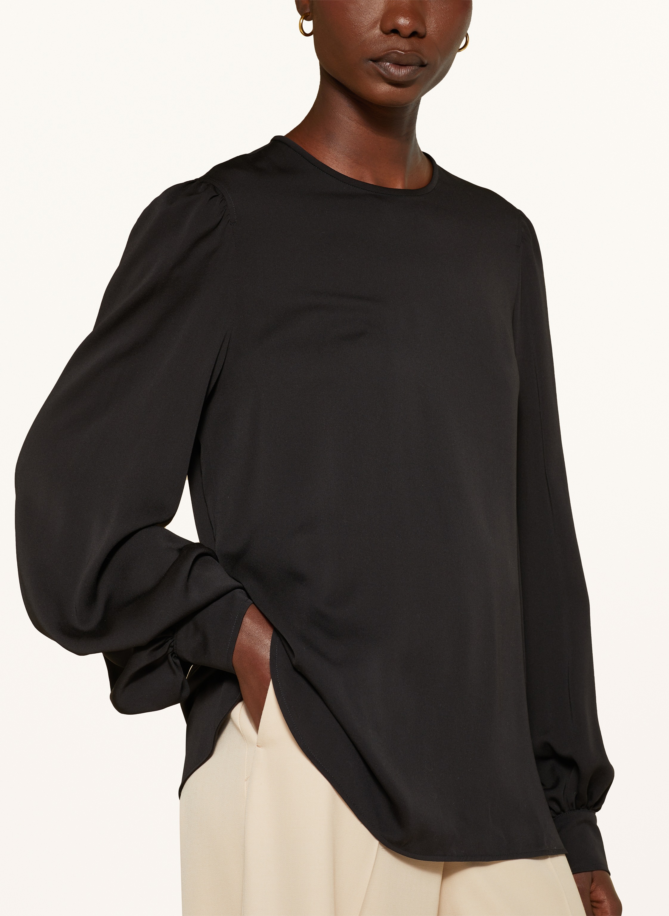 Thumbnail - Max Mara Seidenbluse Robinia schwarz