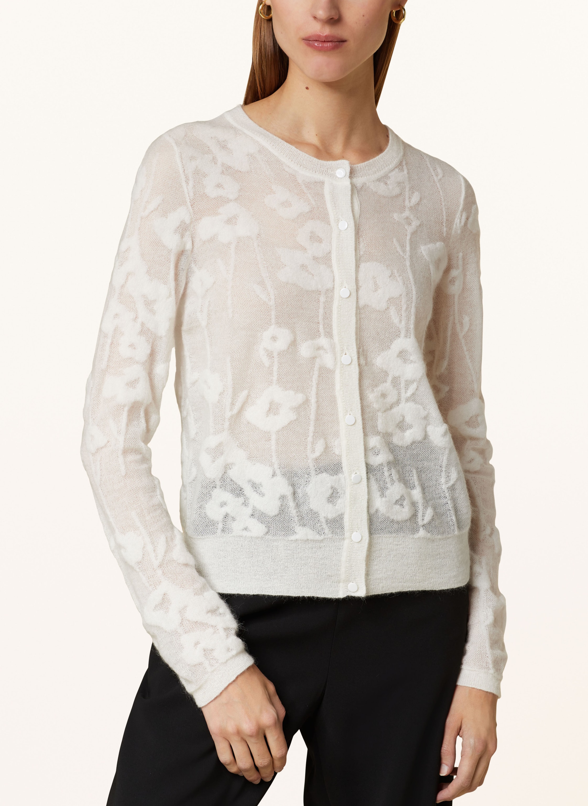 Thumbnail - Max Mara Studio Strickjacke Curzio weiss