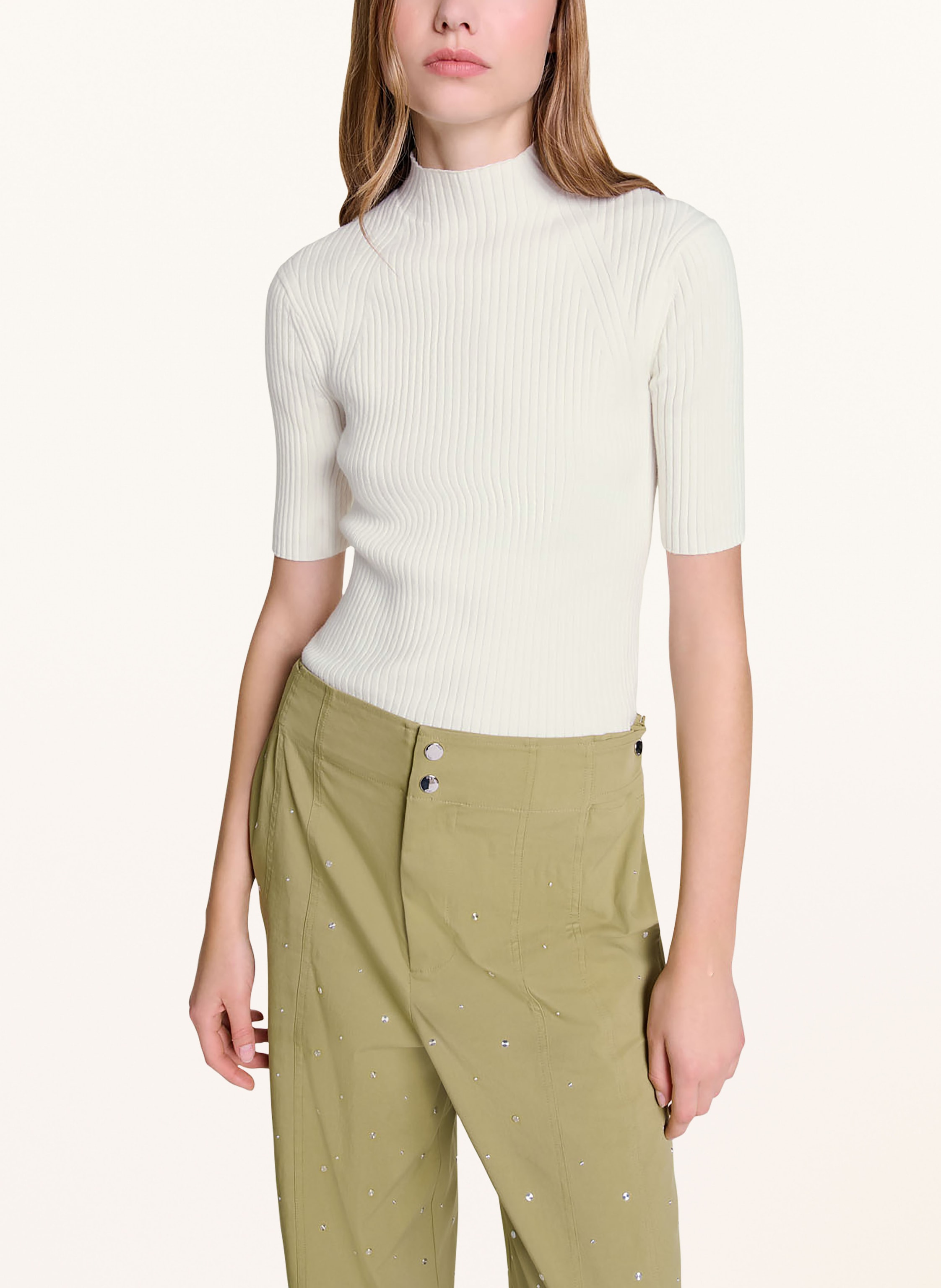 Thumbnail - Maje Strickshirt weiss