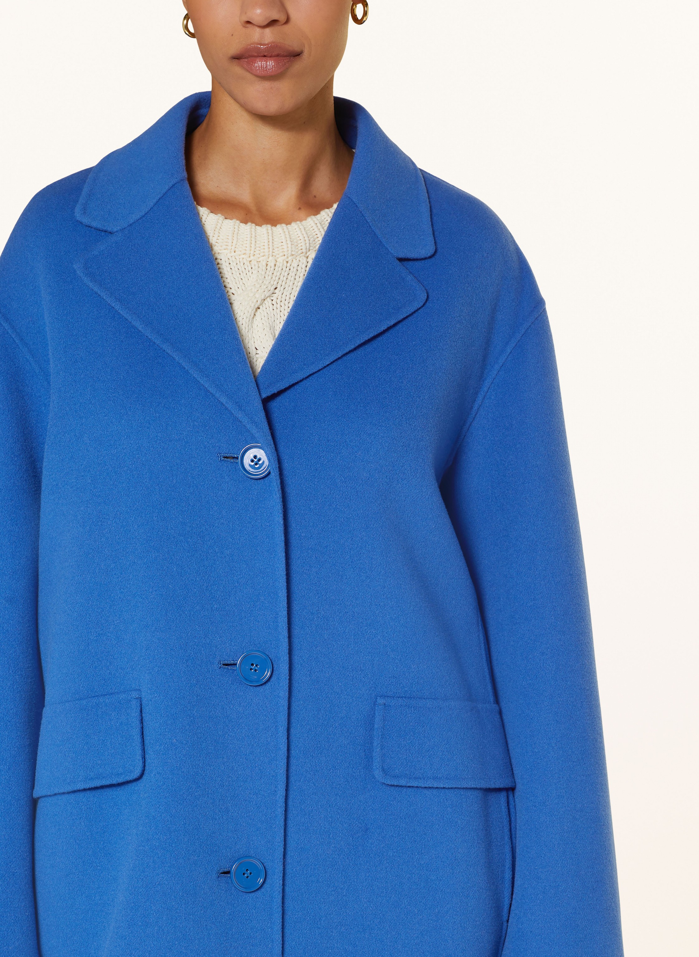 Thumbnail - S Max Mara Wollmantel Cielo blau