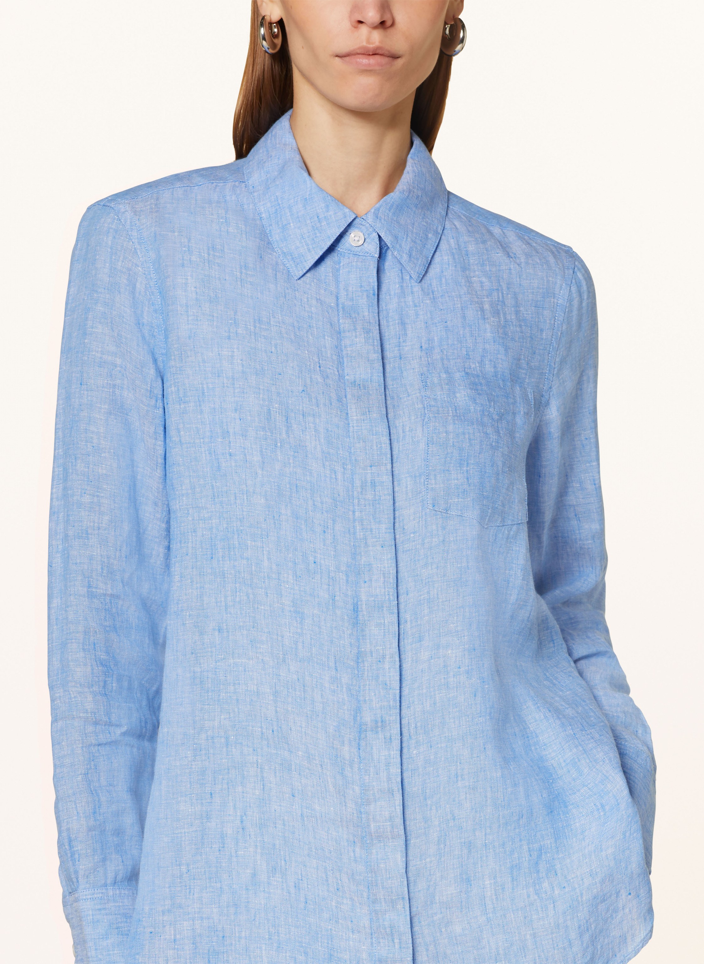 Thumbnail - Reiss Hemdbluse Belle Aus Leinen blau