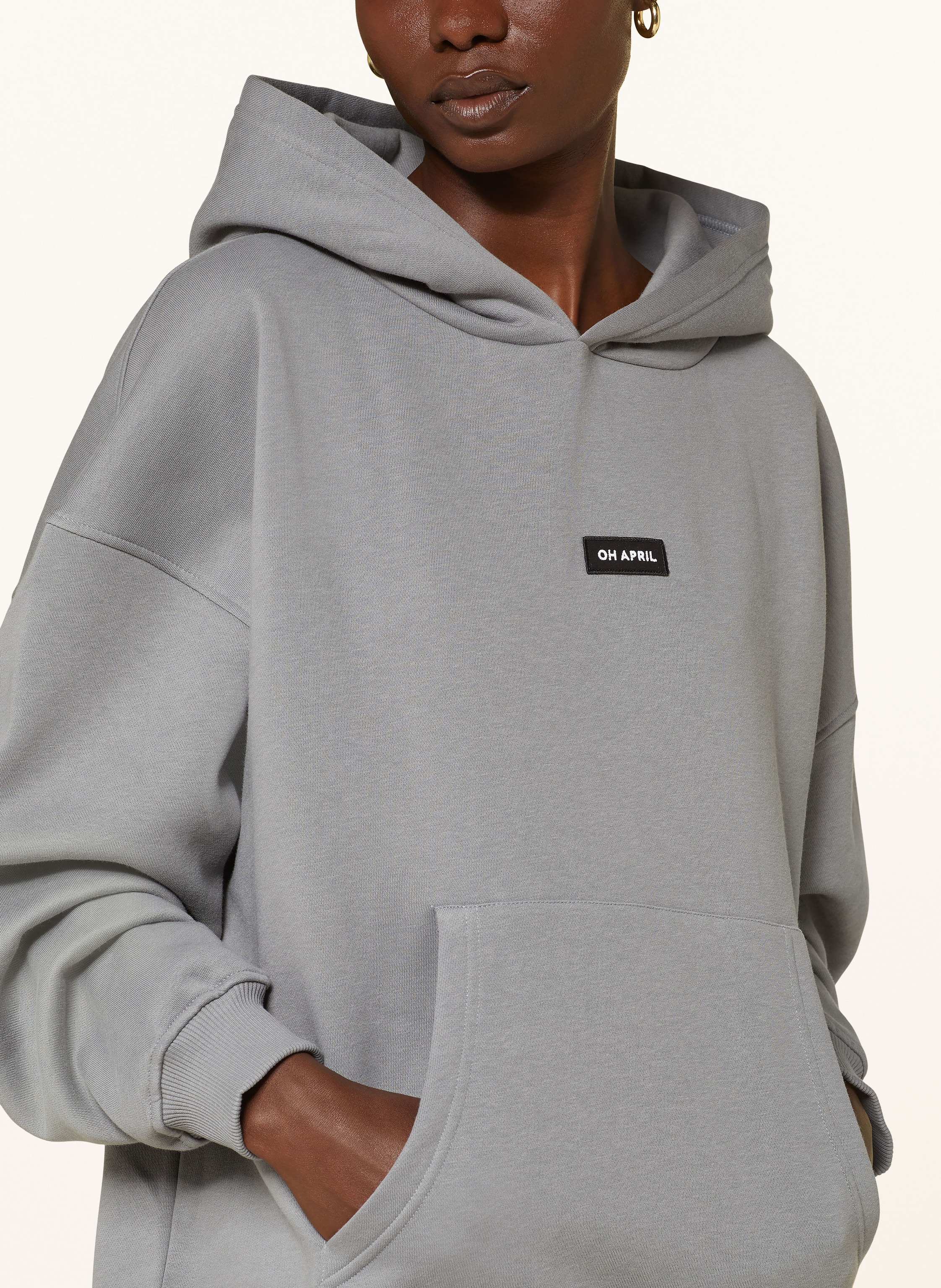 Thumbnail - Oh April Oversized-Hoodie grau
