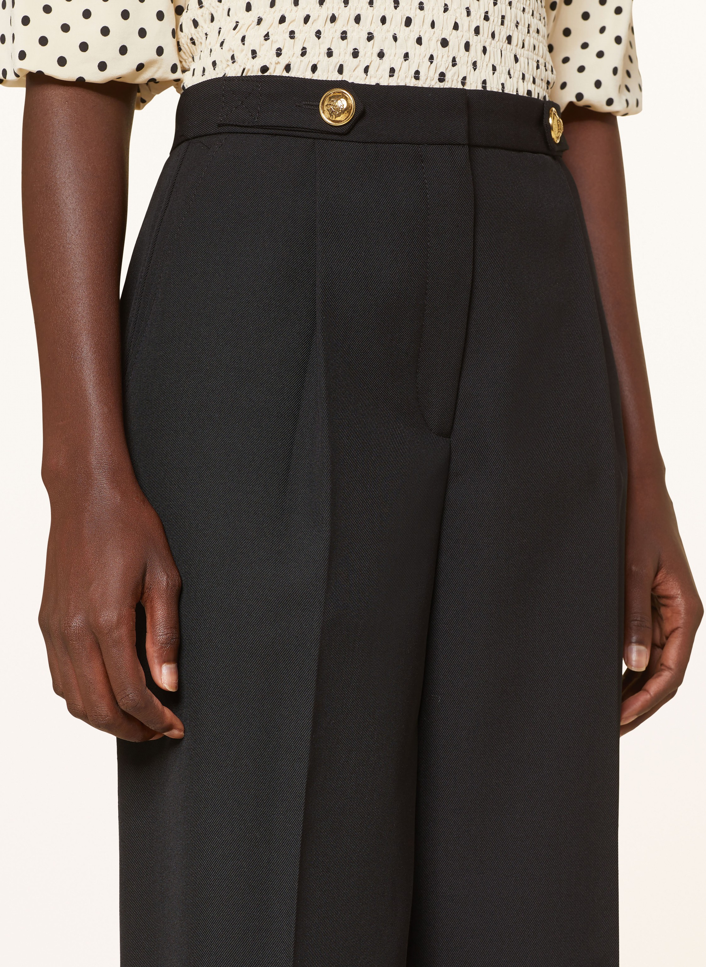 Thumbnail - Sandro Marlenehose Im Wollmix schwarz