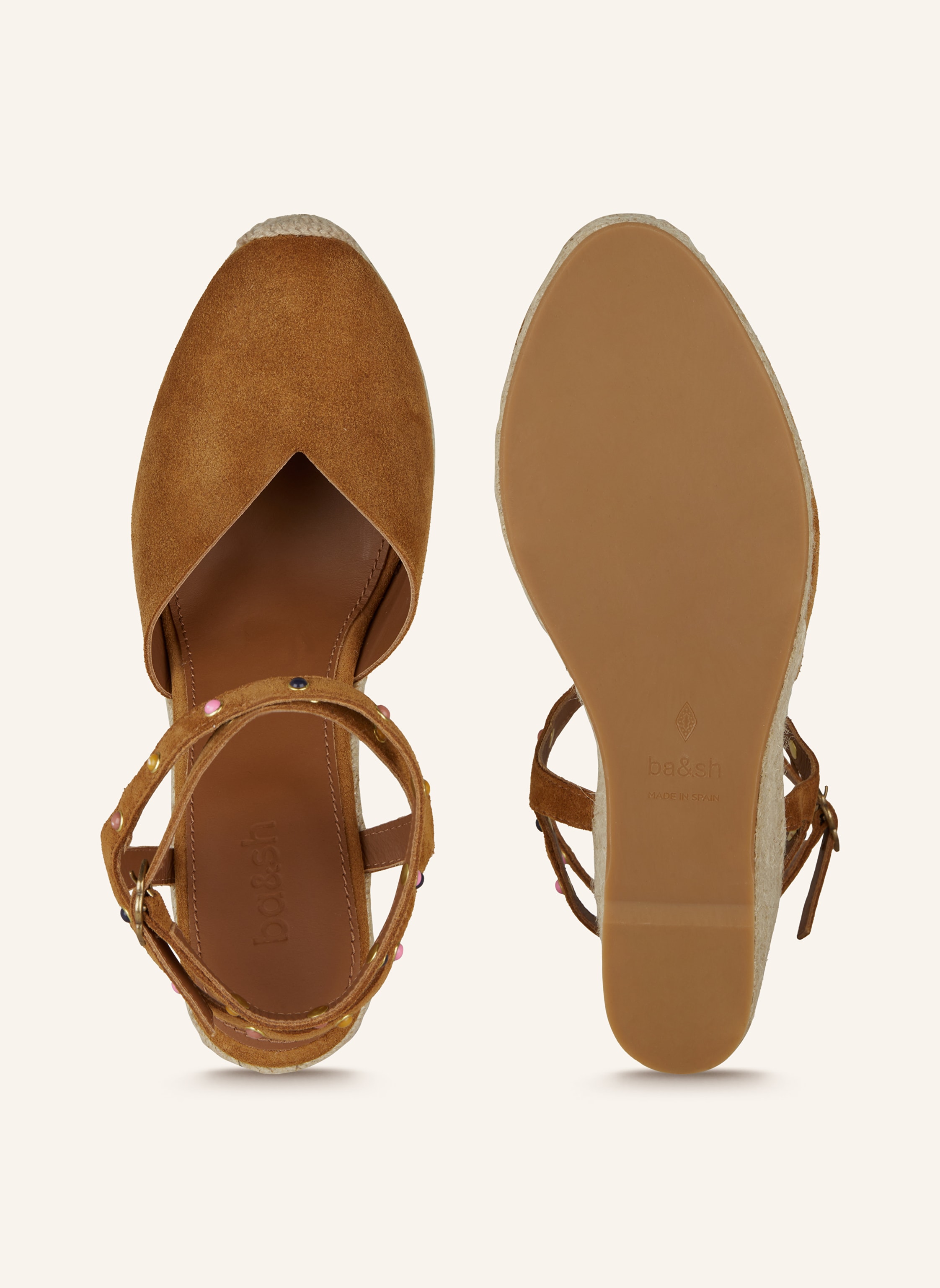 Thumbnail - Ba&Sh Wedges Cayos Mit Schmucksteinen braun
