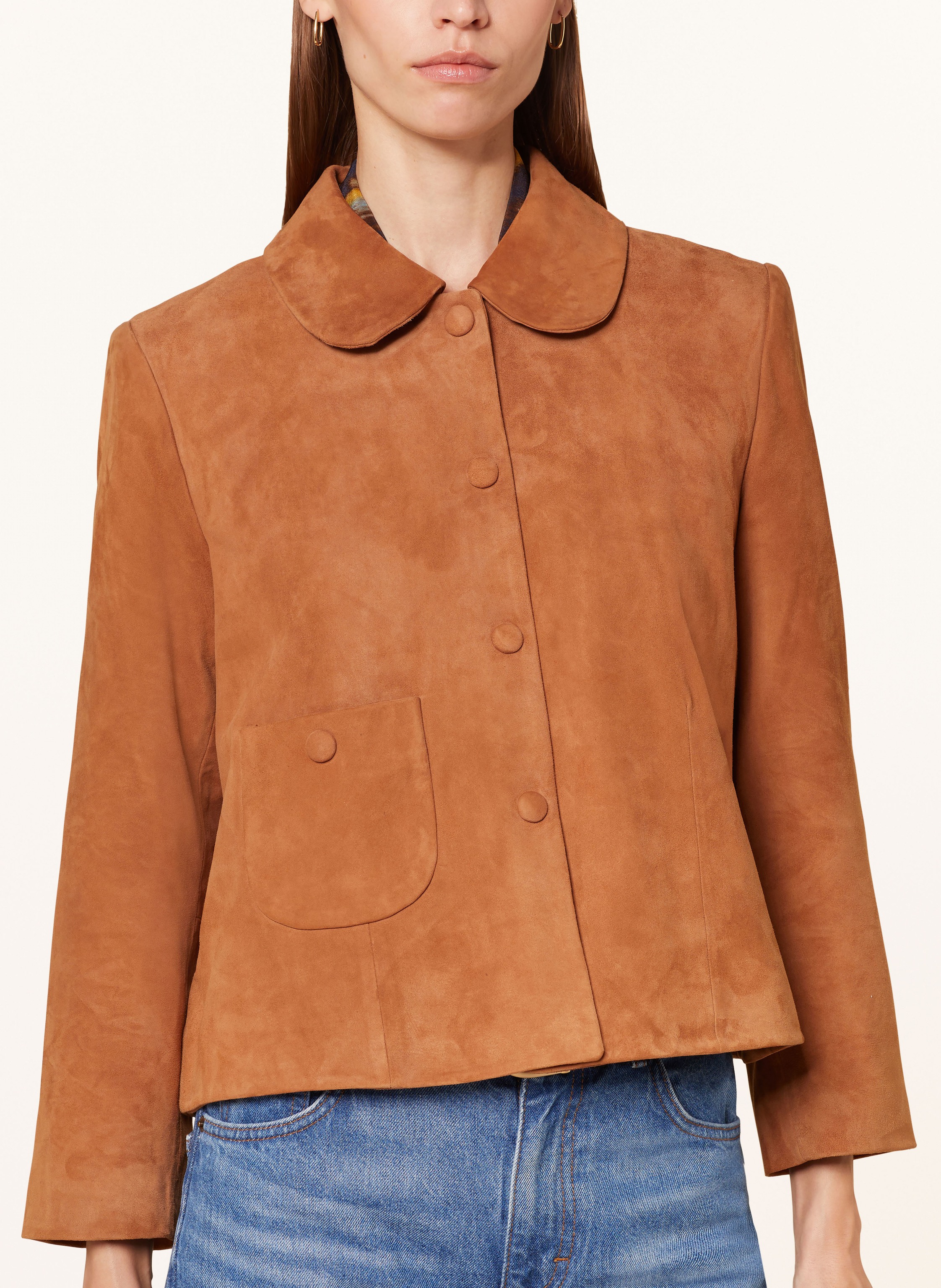 Thumbnail - Ba&Sh Lederjacke Milas braun