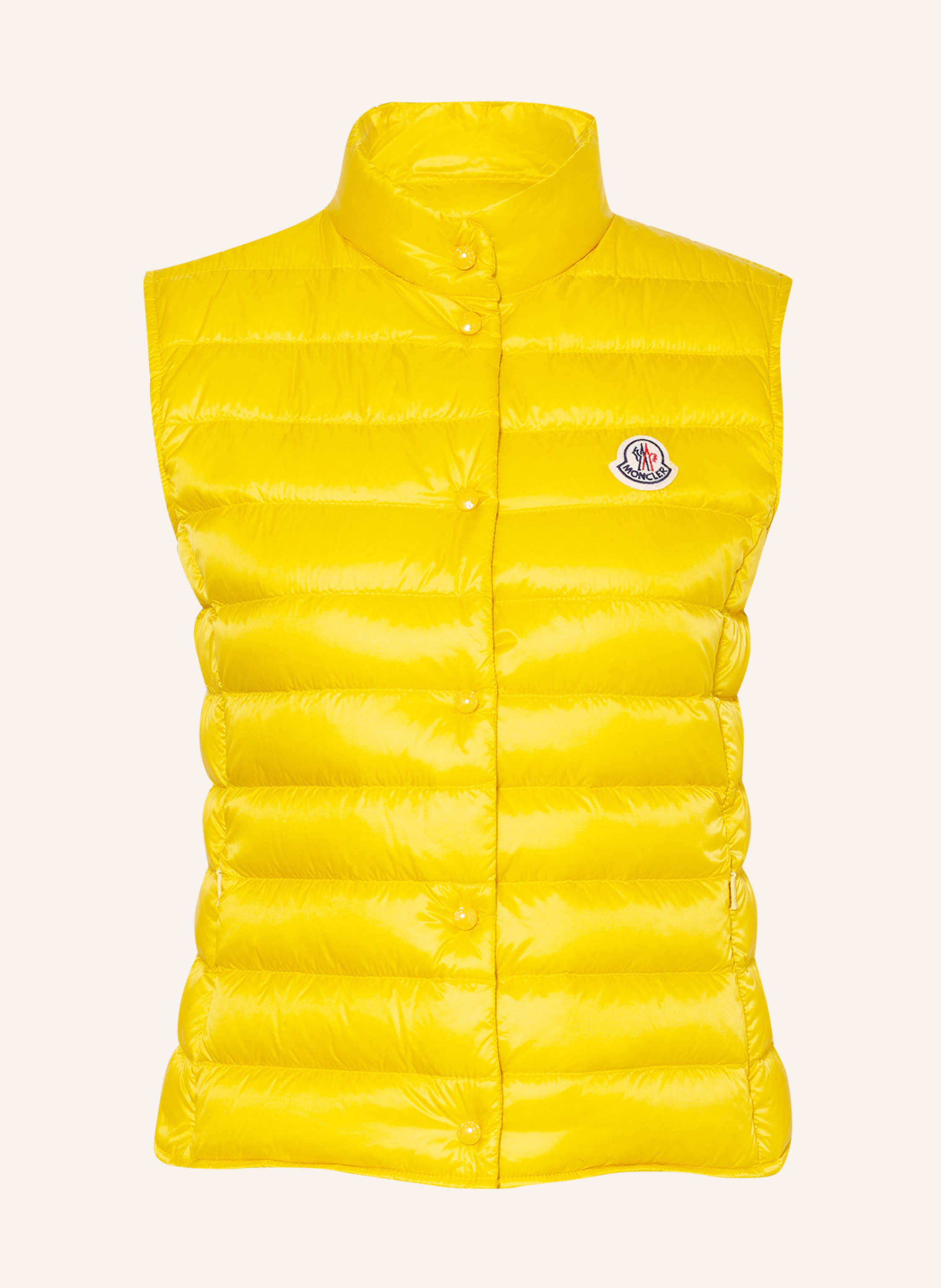 MONCLER Down vest LIANE in dark yellow