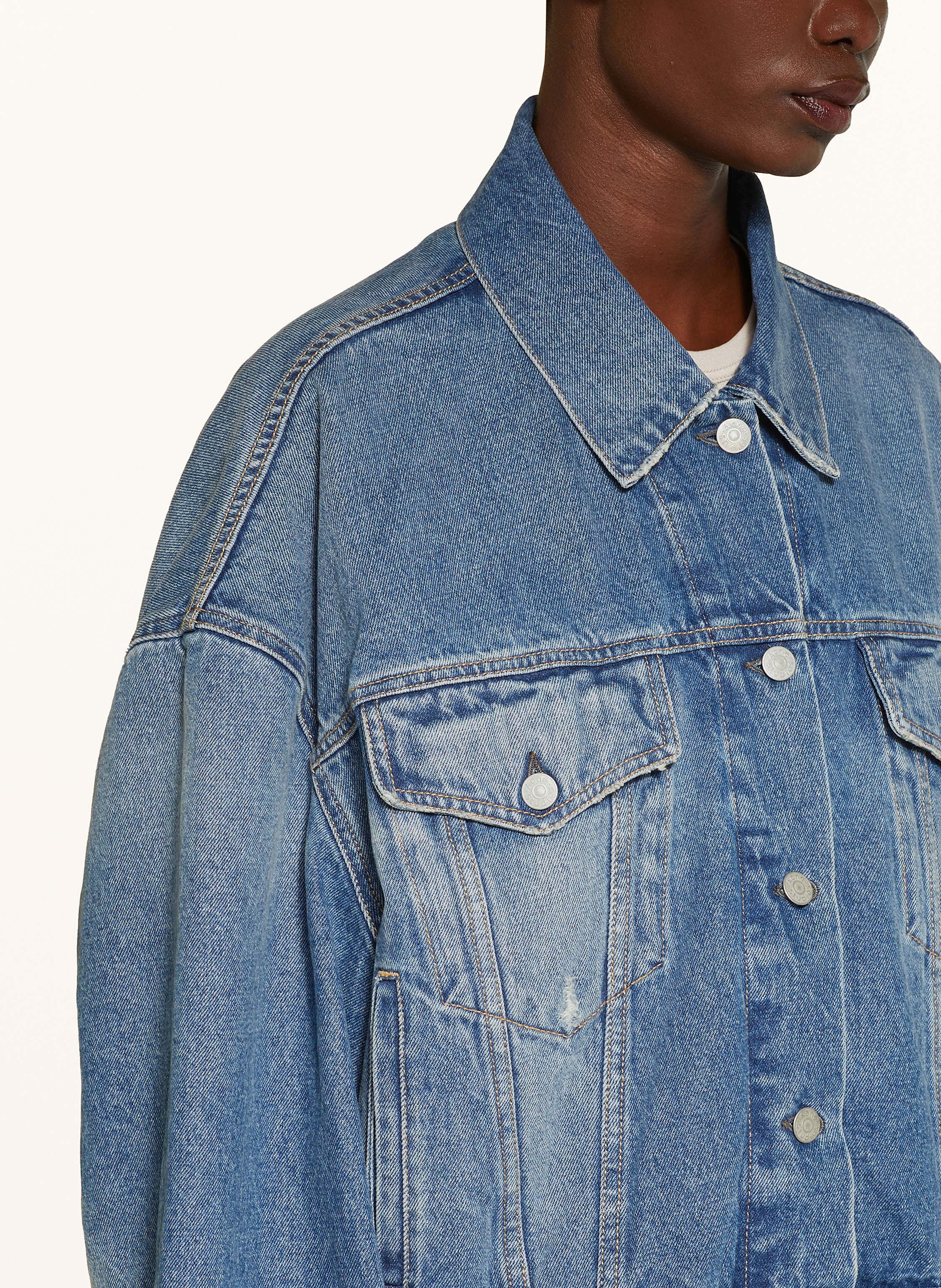 Thumbnail - Acne Studios Oversized-Jeansjacke blau