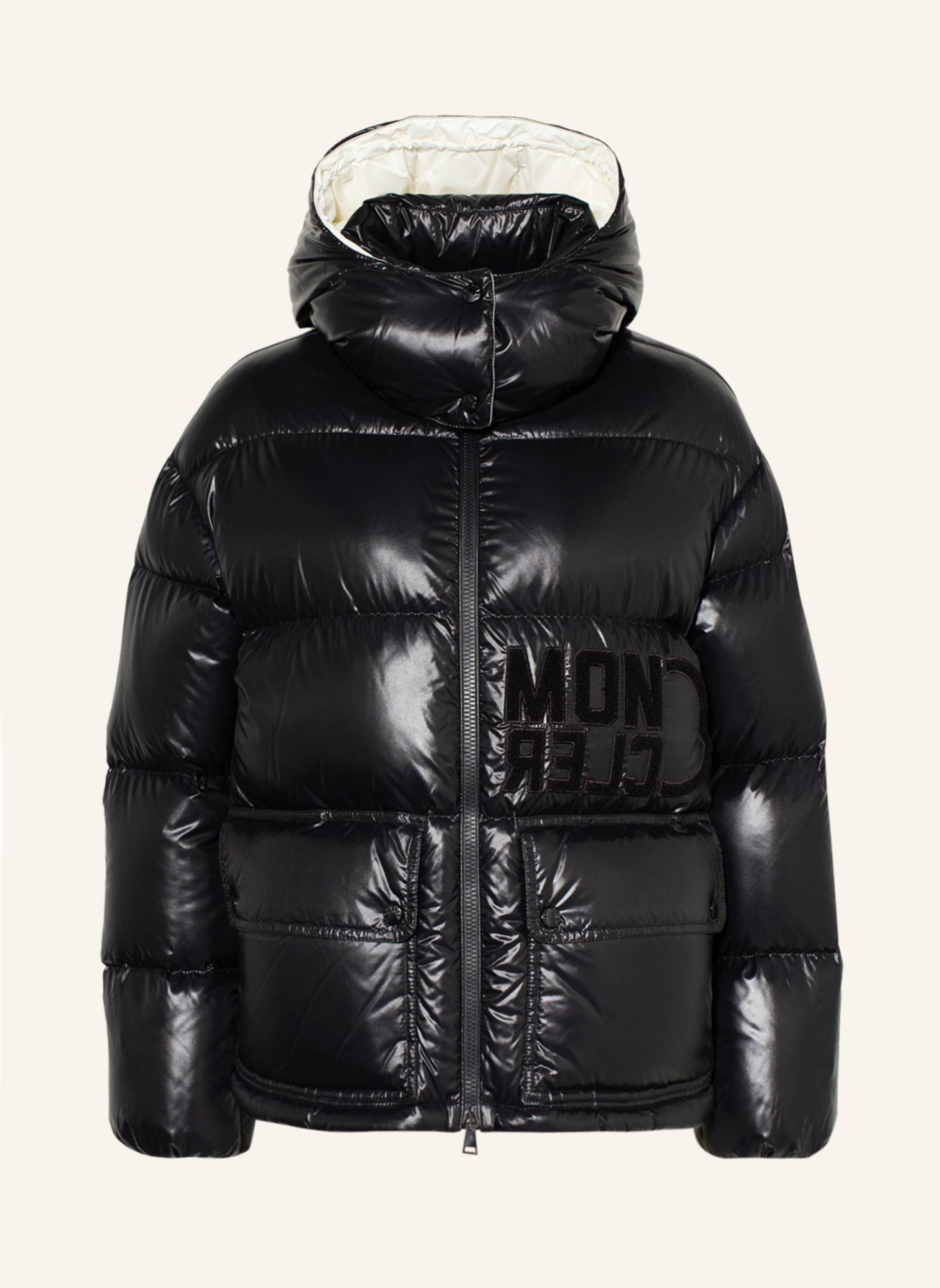 MONCLER Daunenjacke ABBAYE mit abnehmbarer Kapuze in schwarz