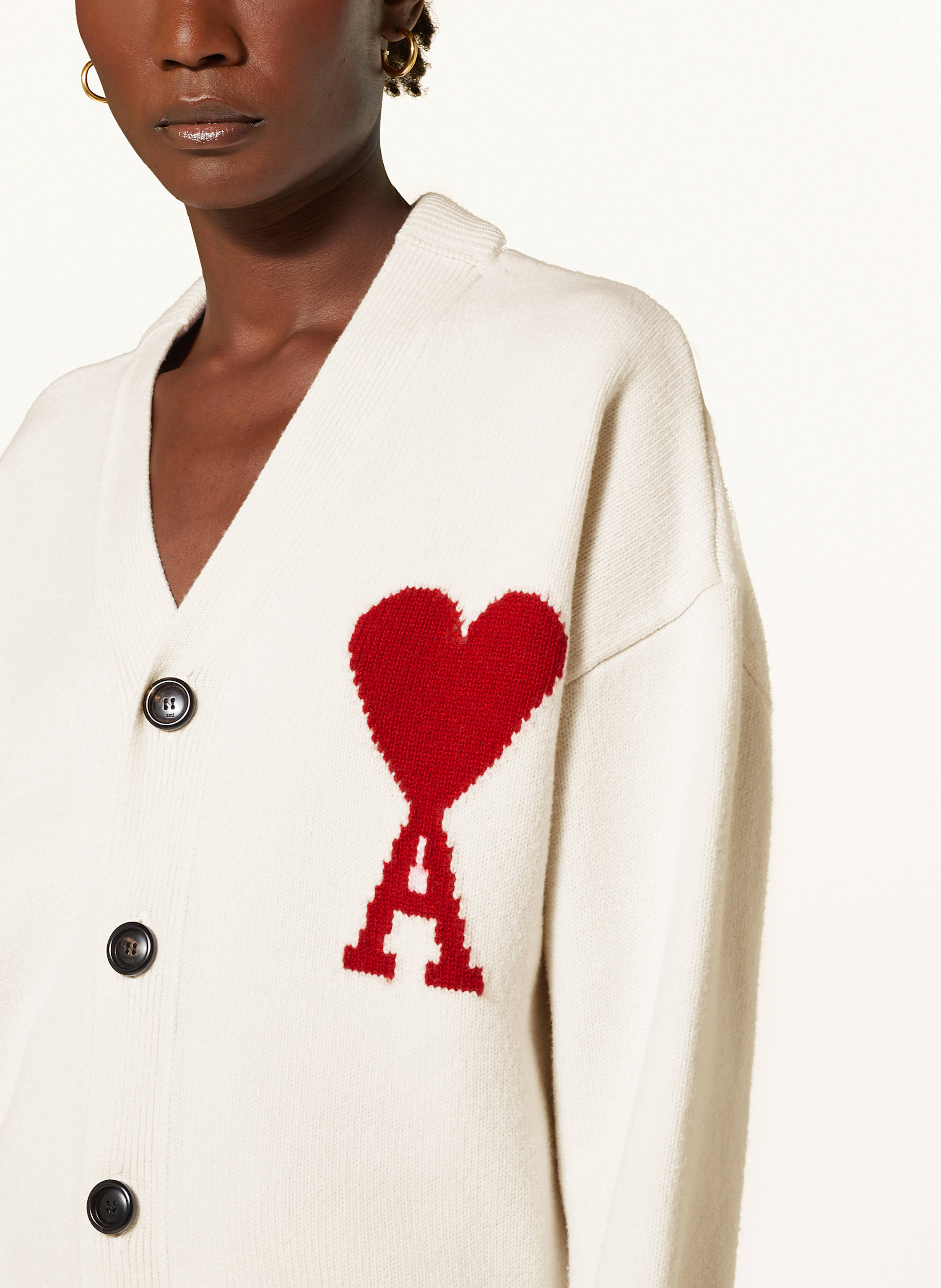 Thumbnail - Ami Paris Strickjacke weiss
