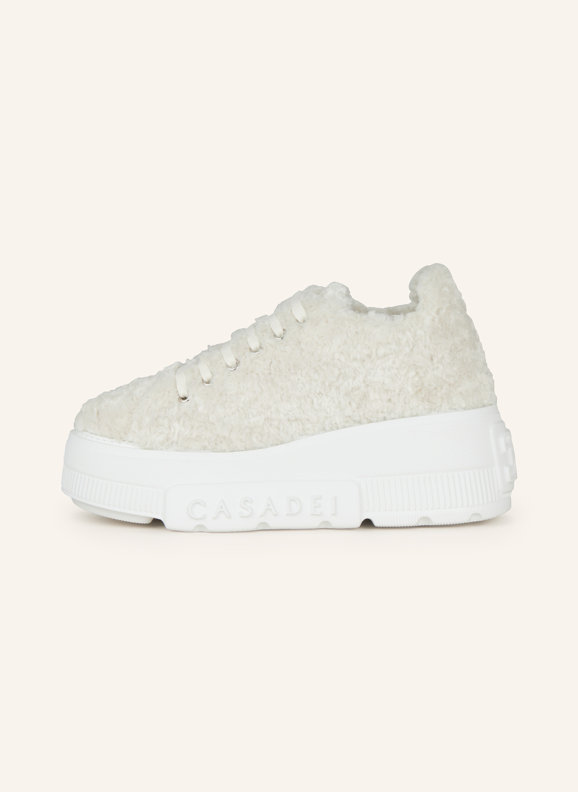 Thumbnail - Casadei Sneaker Nexus Senales Mit Teddyfell weiss