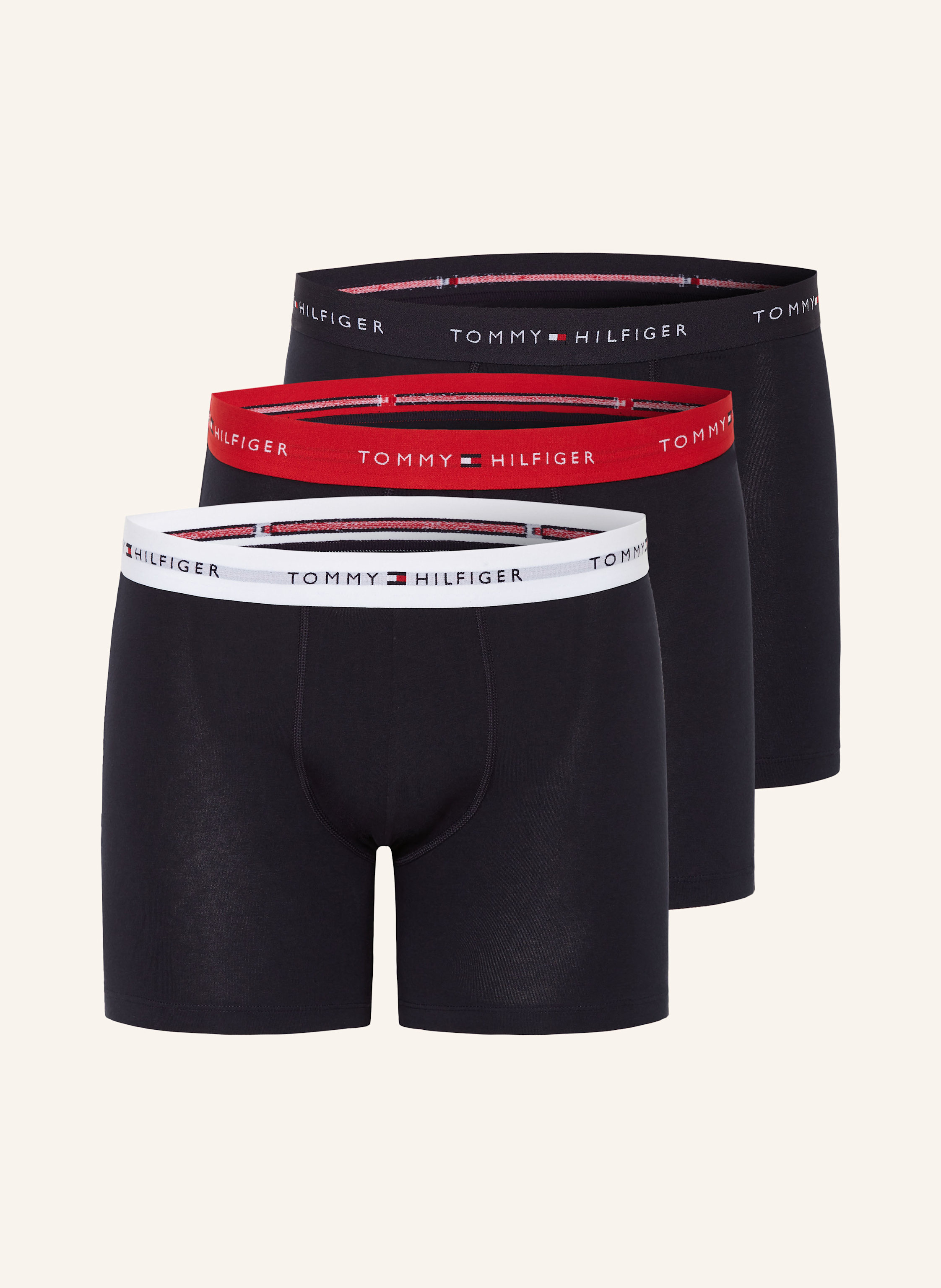 TOMMY HILFIGER 3 pack boxer shorts in red black white