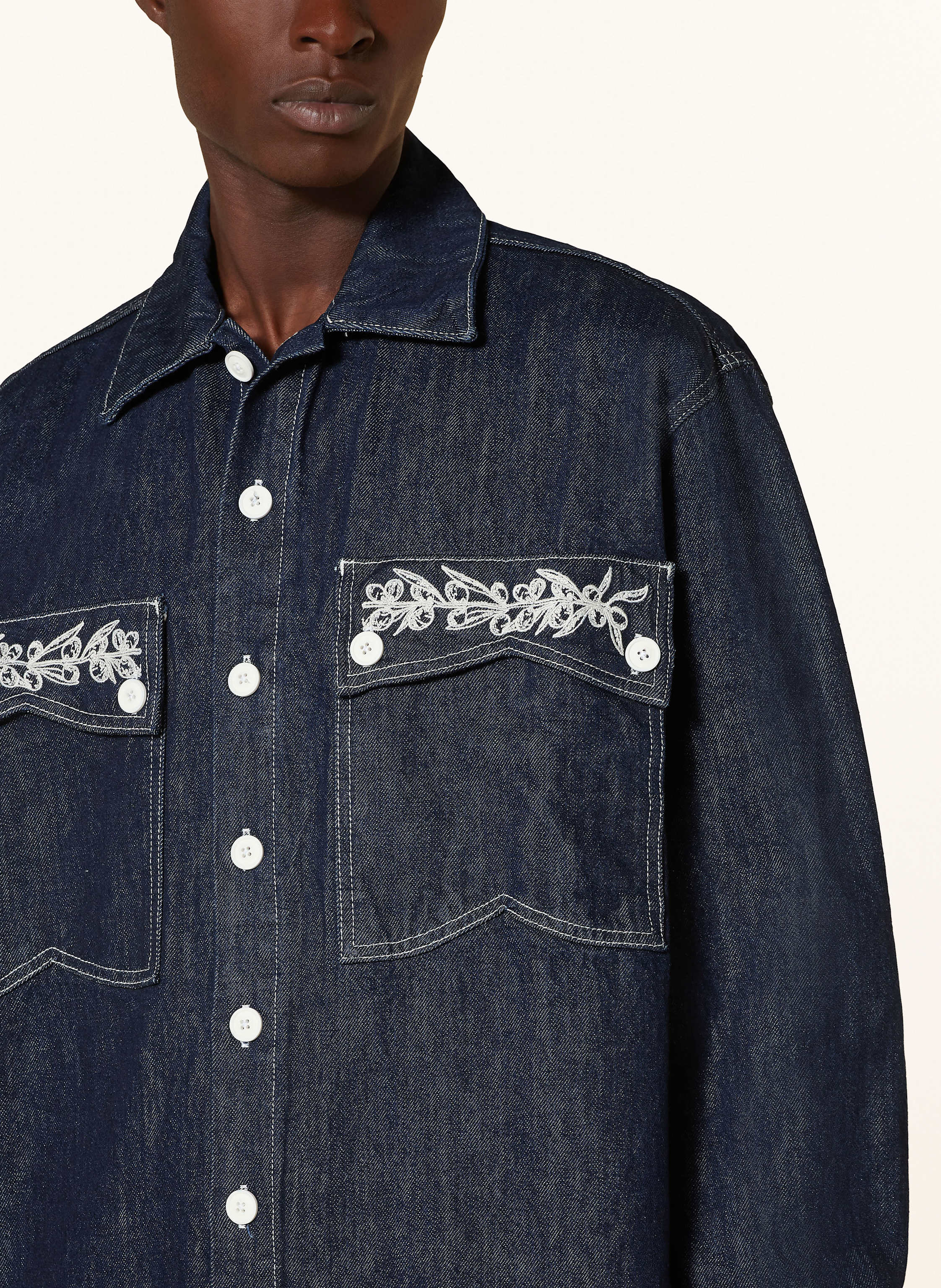 Thumbnail - Rough. Jeans-Overshirt blau