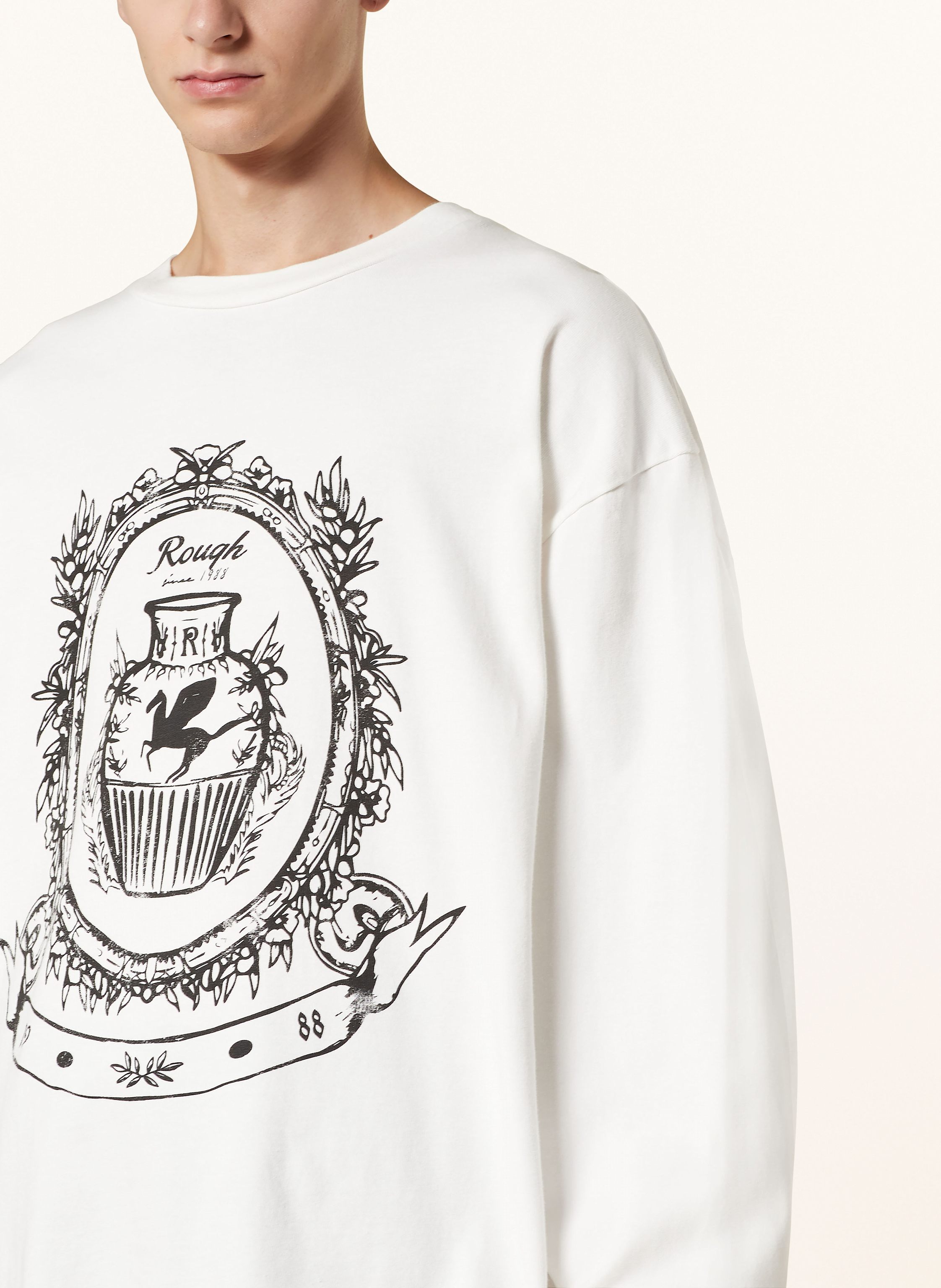 Thumbnail - Rough. Oversized-Longsleeve Family Crest schwarz