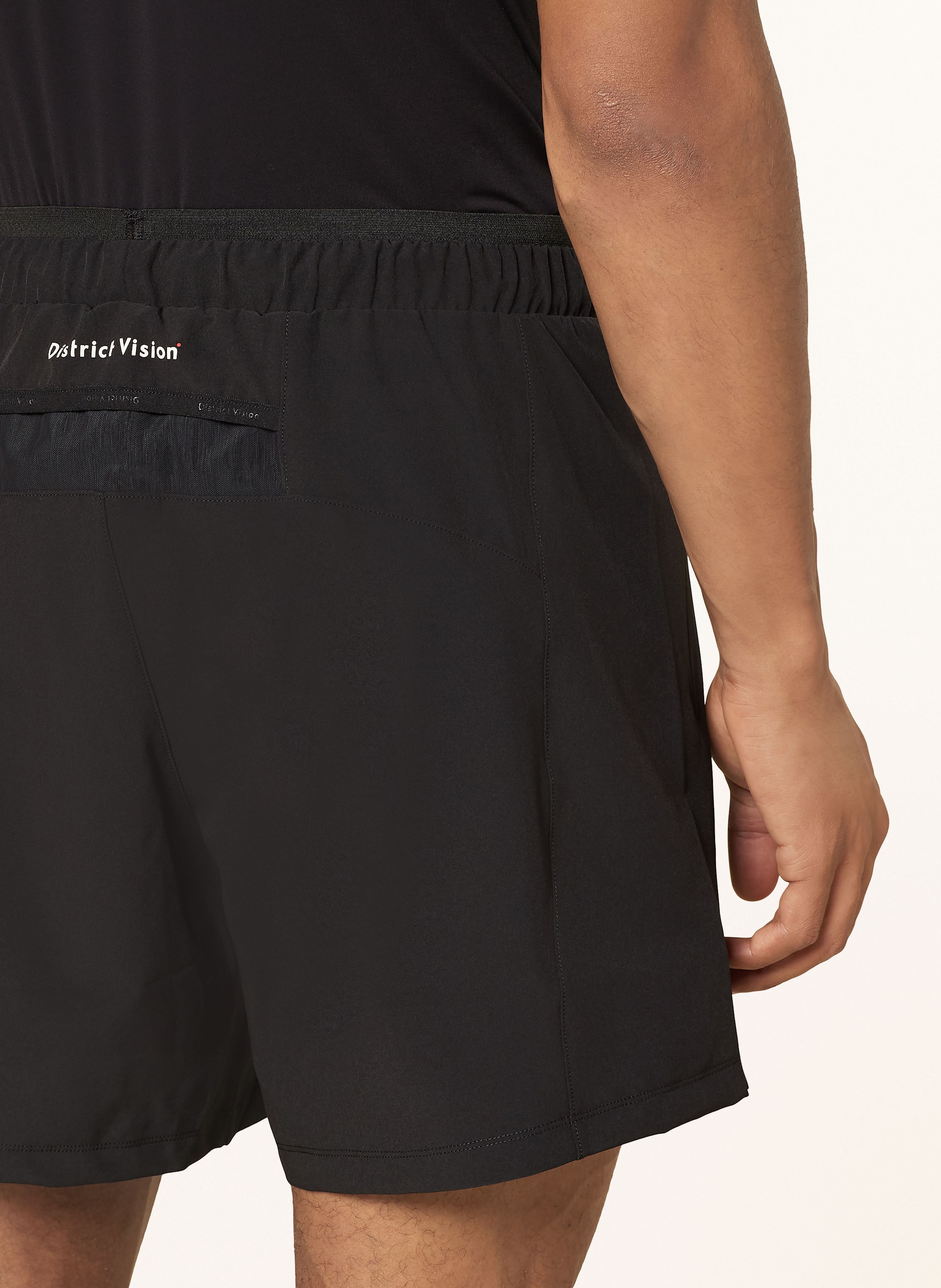 Thumbnail - District Vision 2-In-1-Laufshorts schwarz