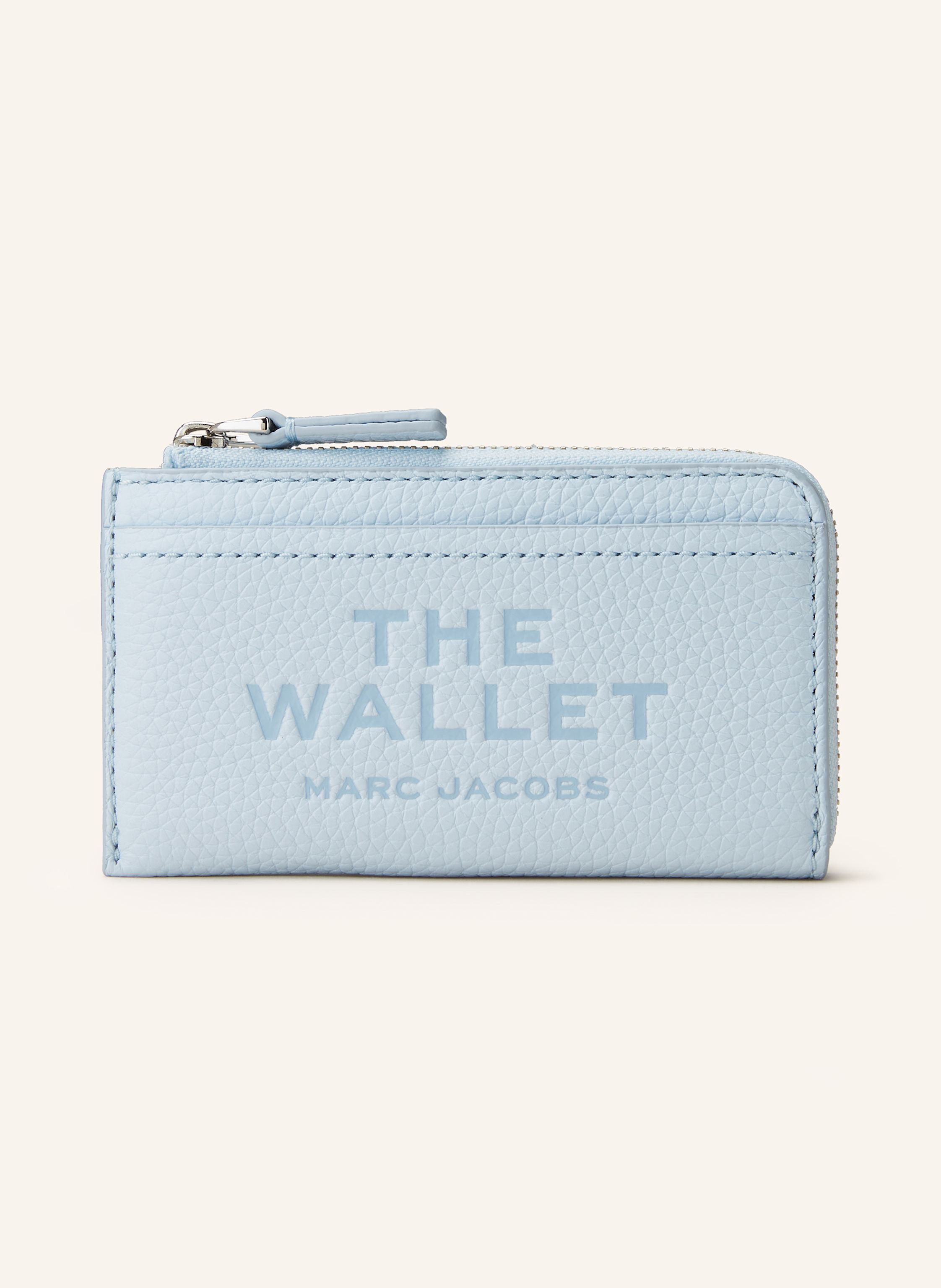 MARC JACOBS Geldbörse THE LEATHER TOP ZIP MULTI WALLET in hellblau