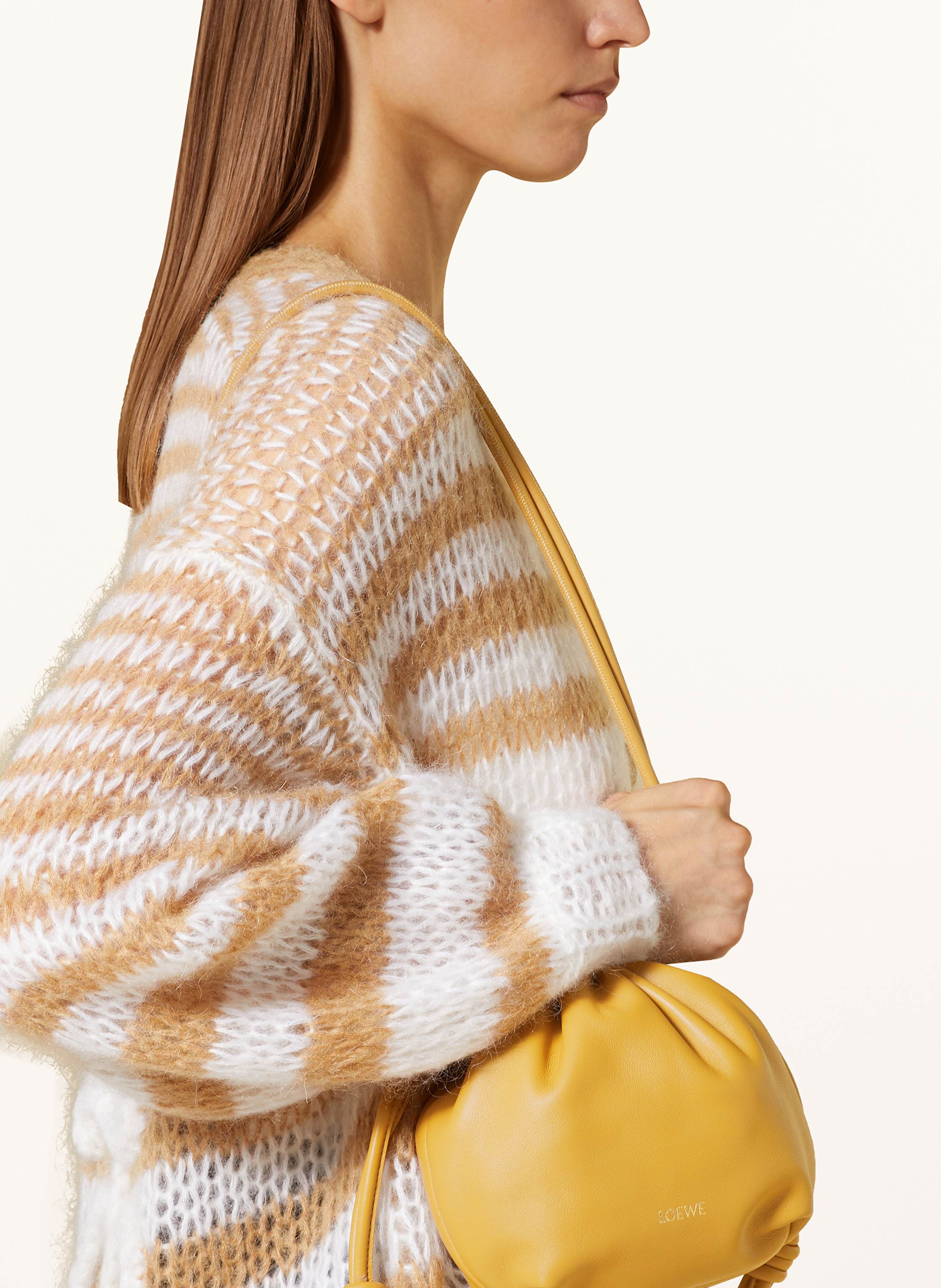 Thumbnail - Loewe Schultertasche Flamenco braun