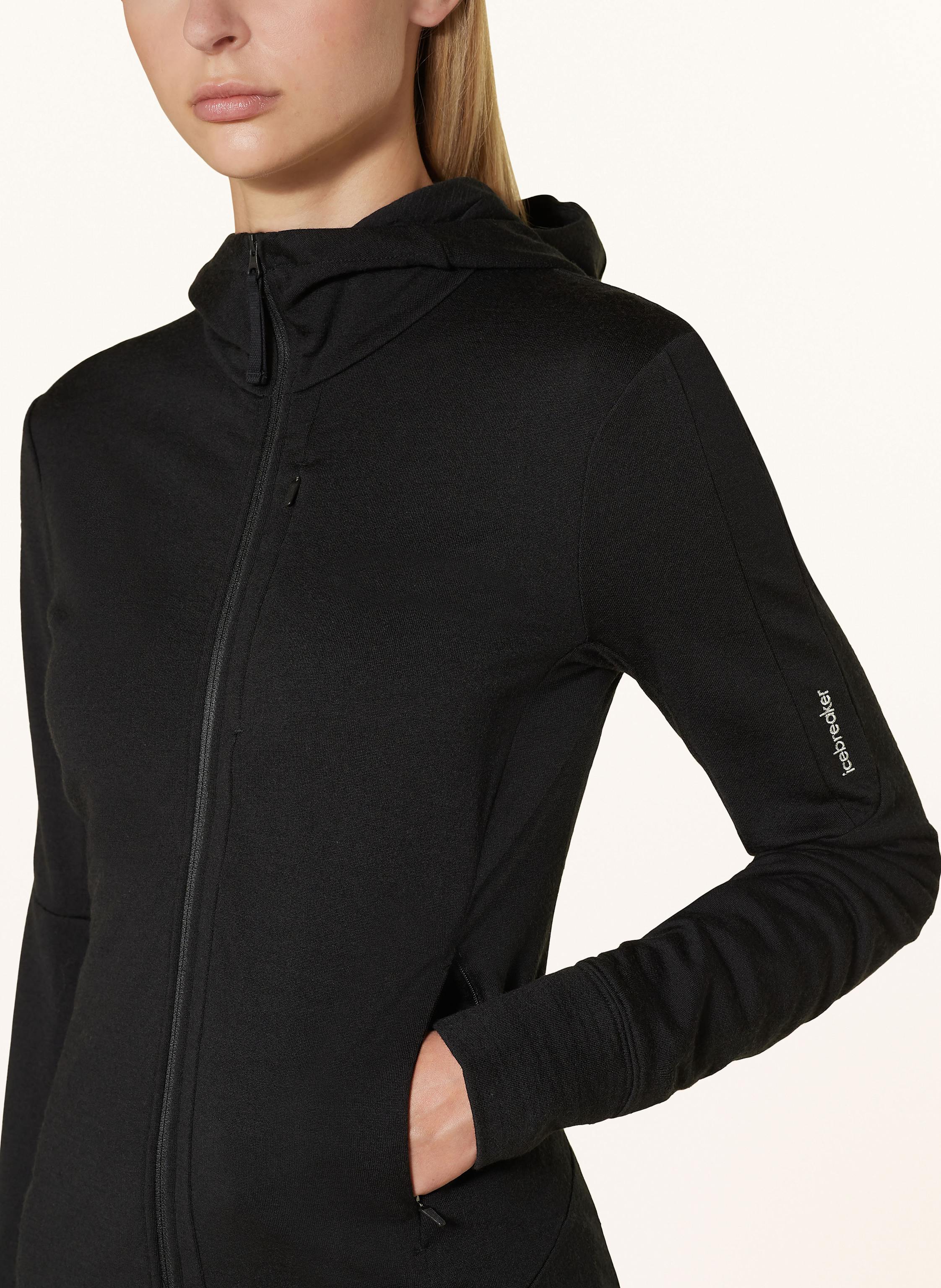 Thumbnail - Icebreaker Midlayer-Jacke Merino 260 Quantum Iv Aus Merinowolle schwarz