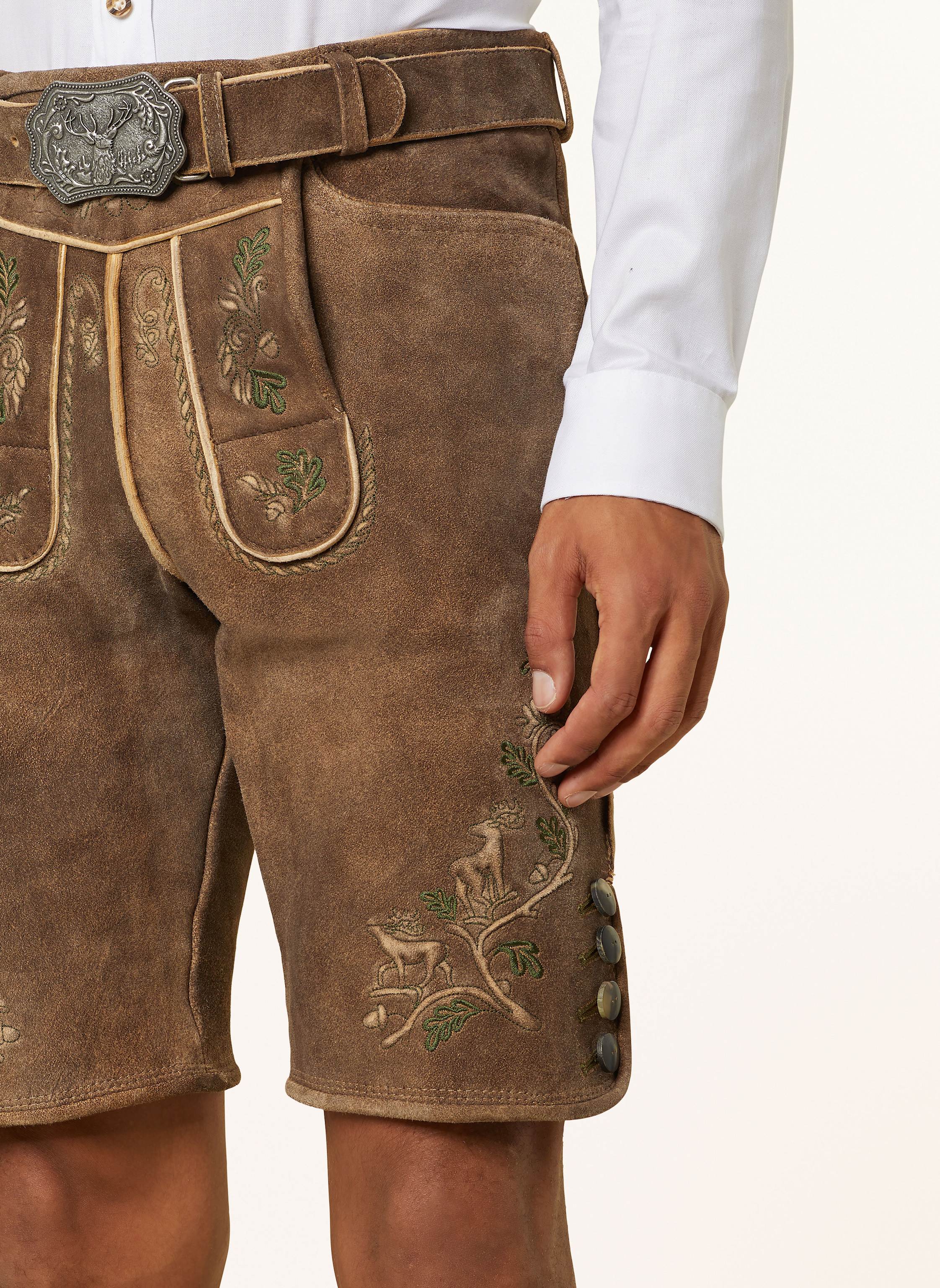 Thumbnail - Hirscher Trachten-Lederhose Miesbach braun