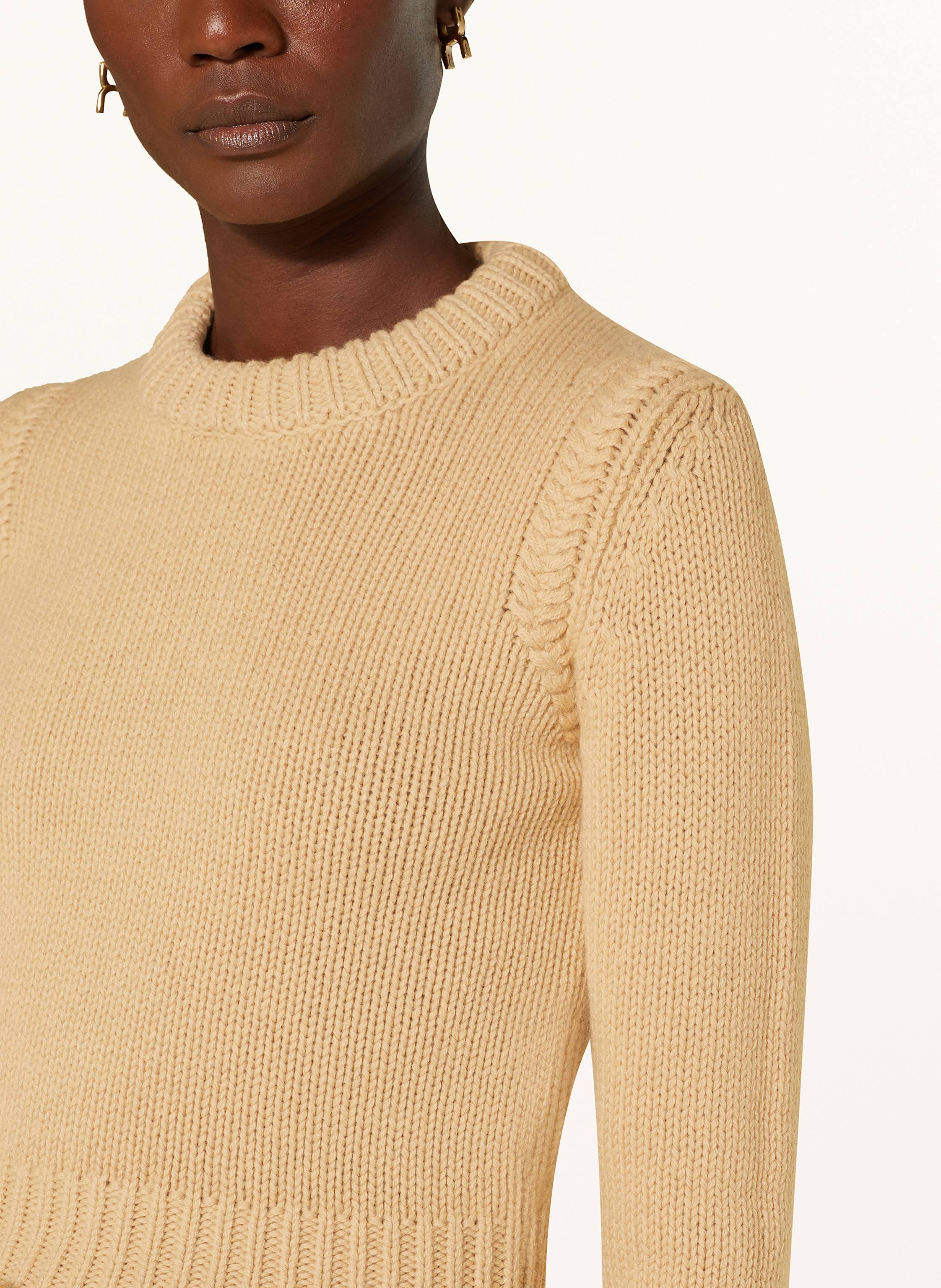 Thumbnail - Chloé Cropped-Pullover Mit Cashmere beige