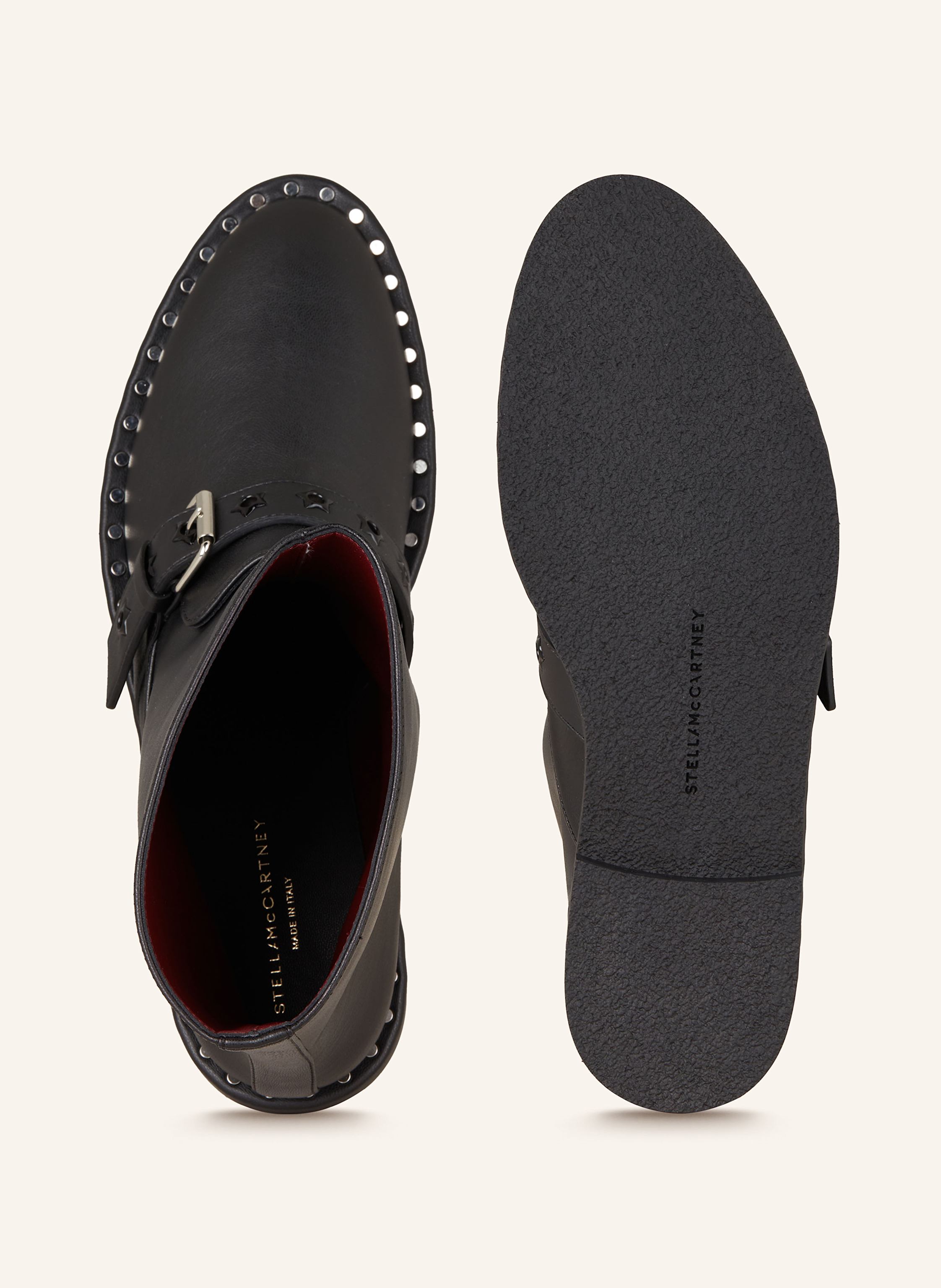 Thumbnail - Stella Mccartney Biker Boots Falabella schwarz