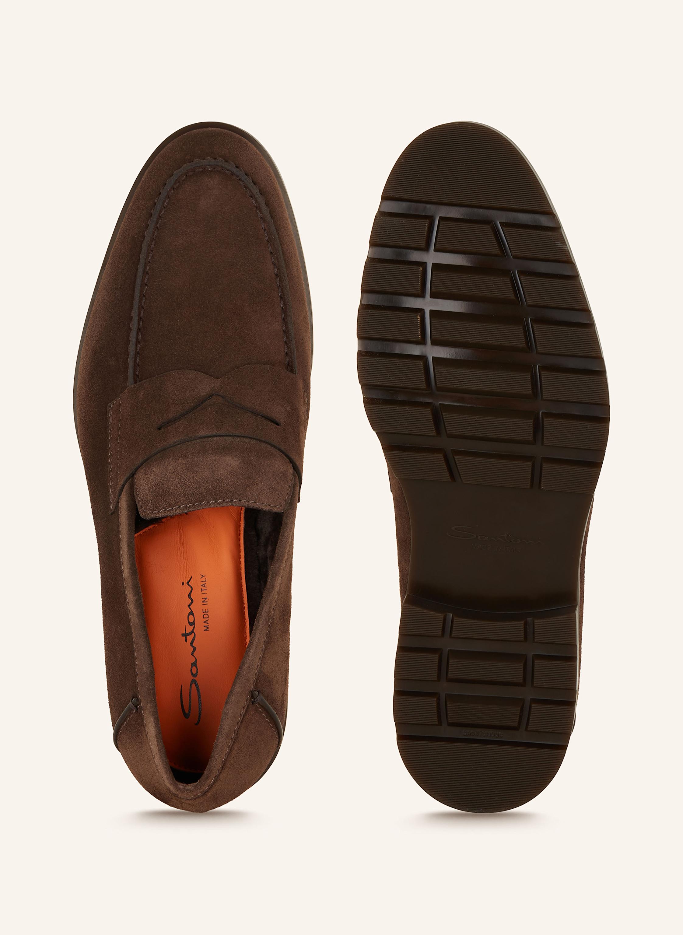 Thumbnail - Santoni Penny-Loafer Rock braun