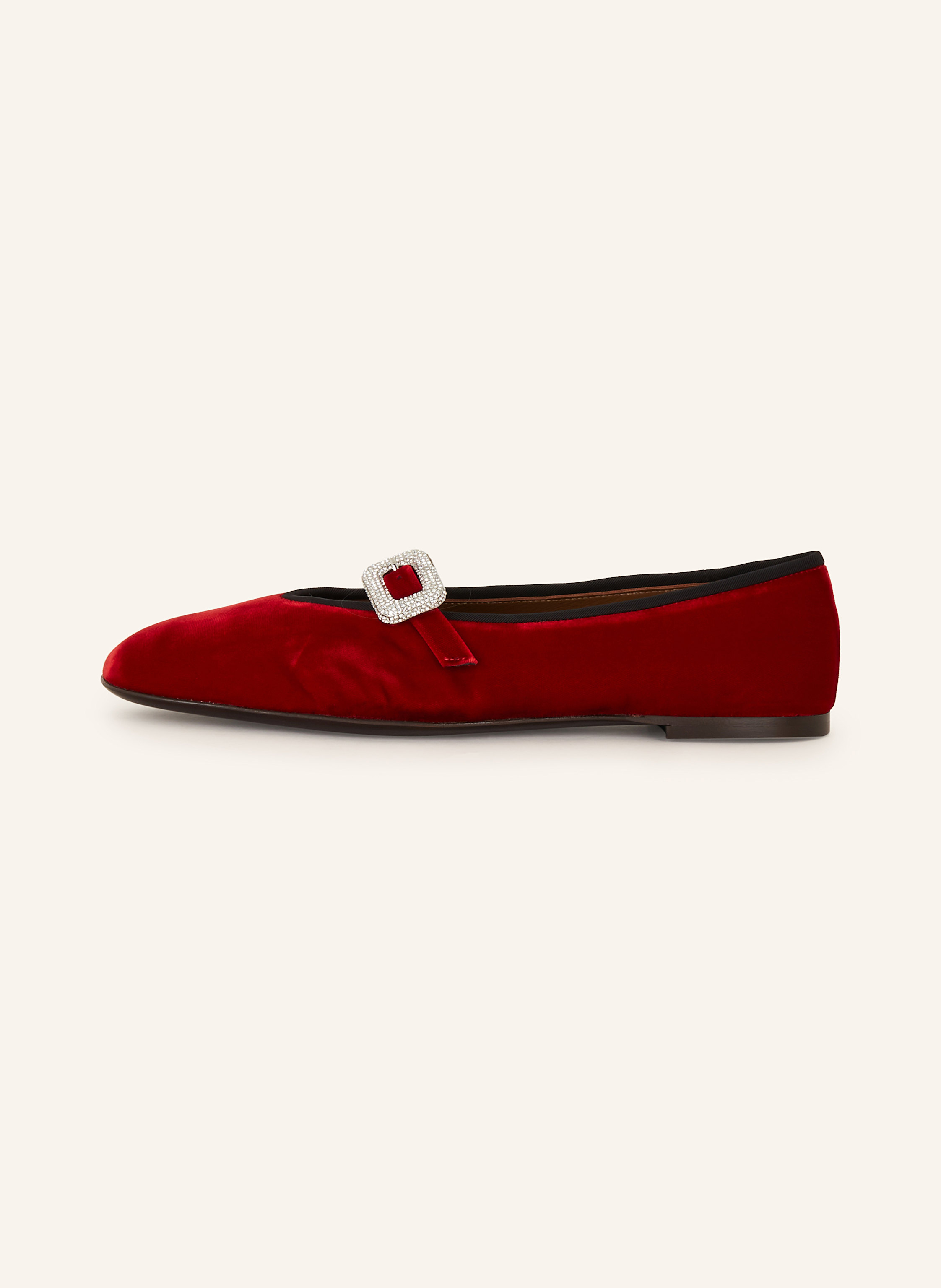 Thumbnail - Giuseppe Zanotti Design Mary-Jane-Ballerinas Mit Schmucksteinen rot