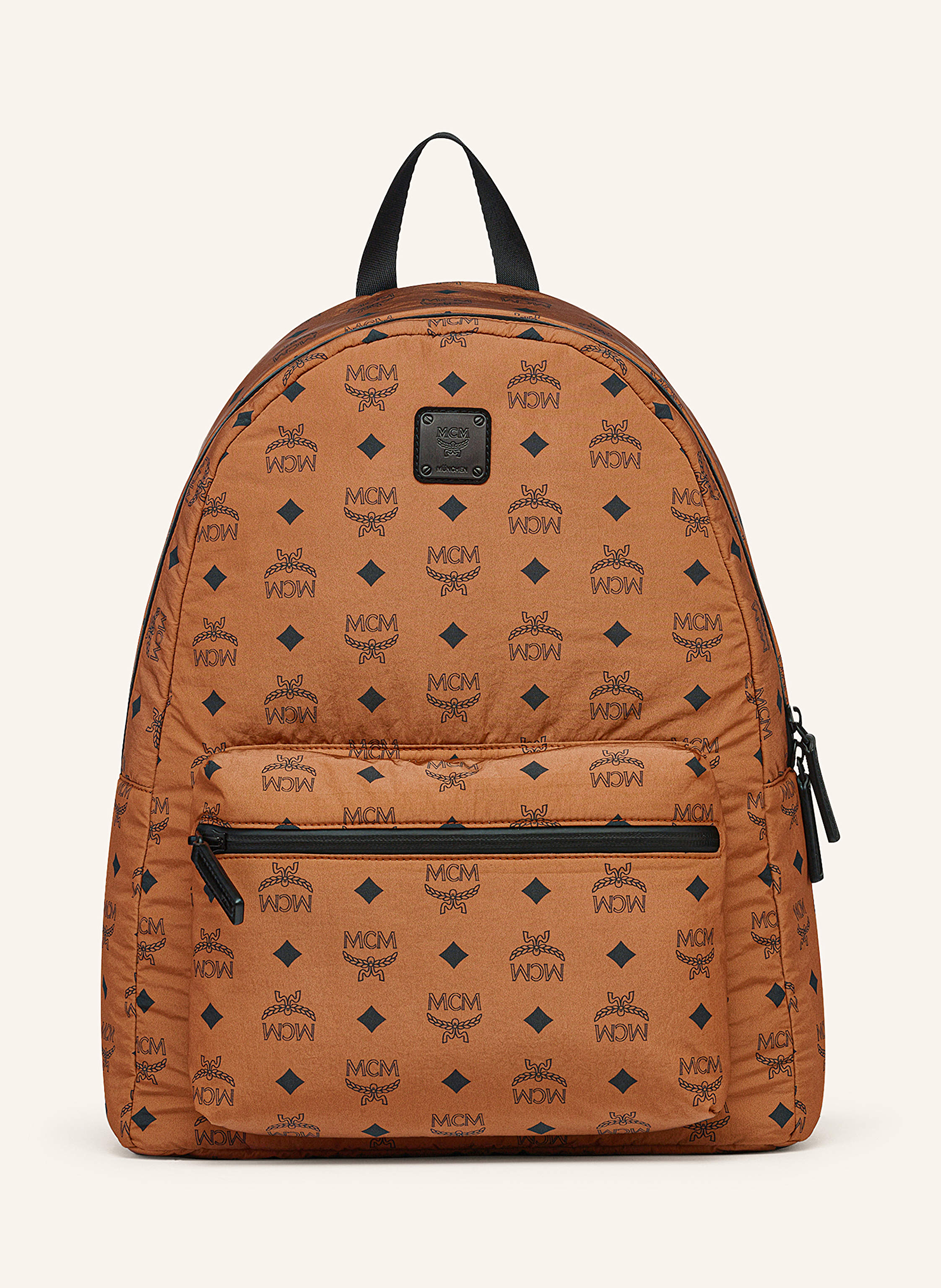MCM Backpack STARK in cognac black