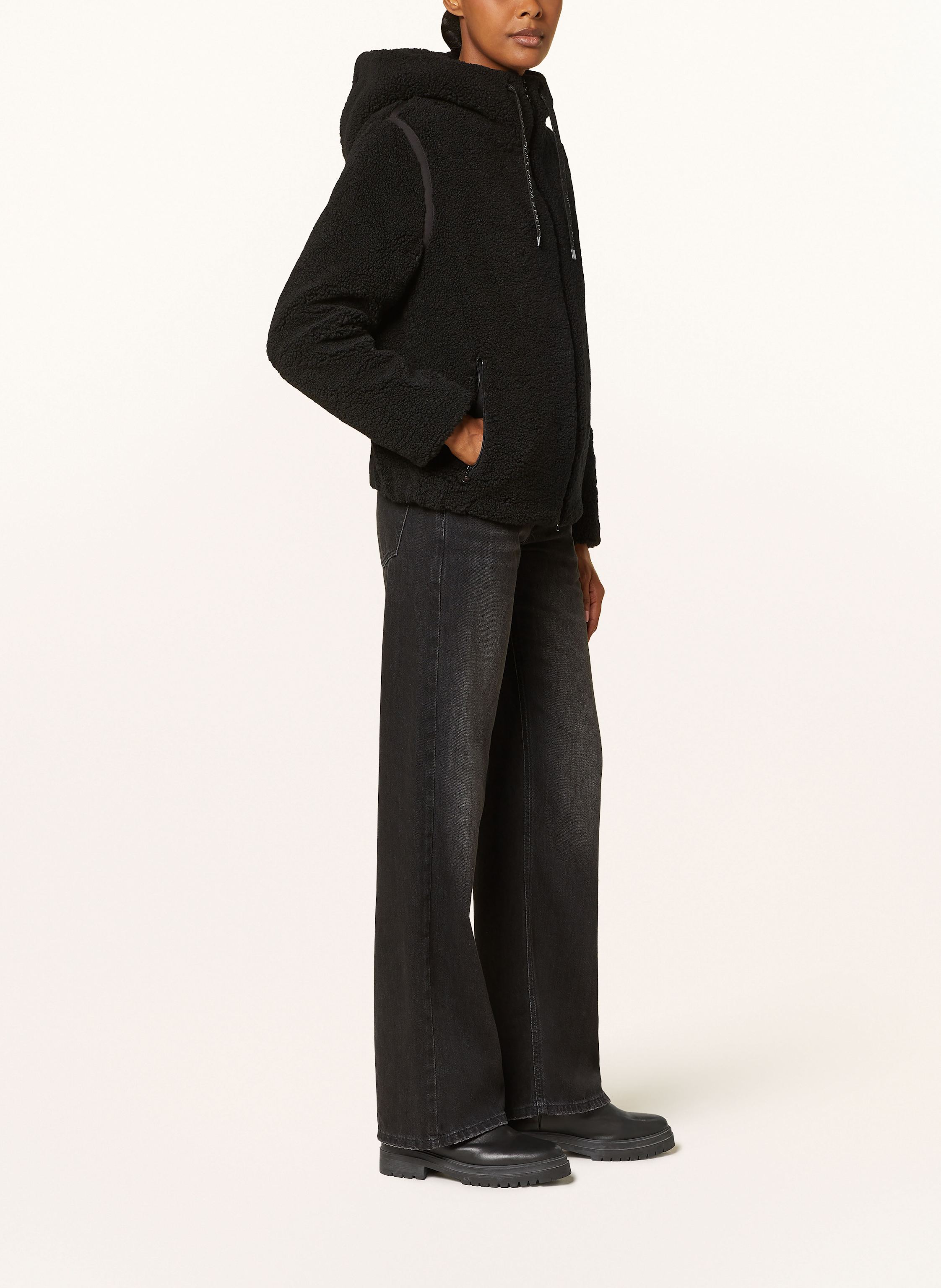 Thumbnail - Frieda & Freddies Teddyfell-Jacke Chuck schwarz