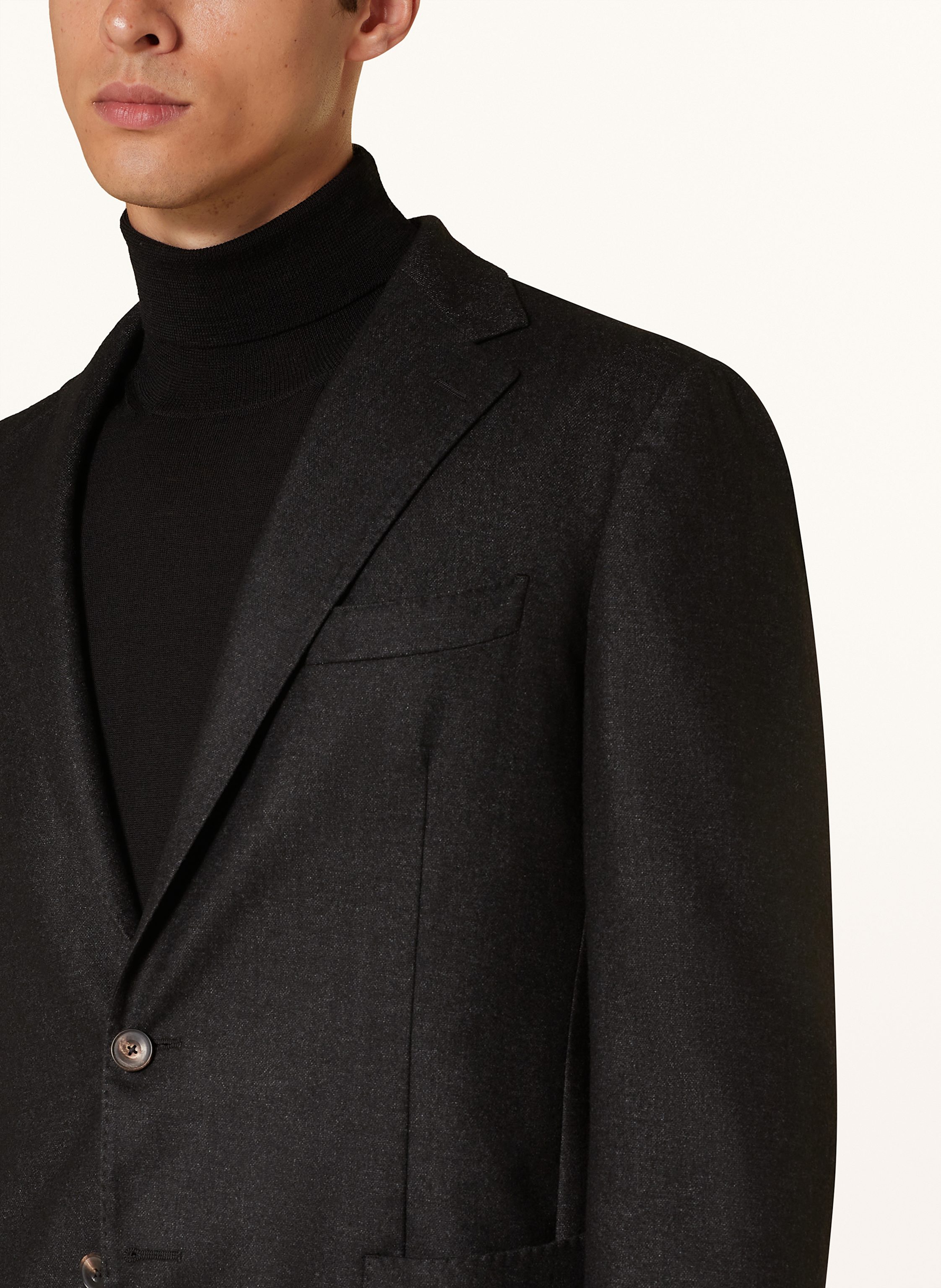 Thumbnail - Santaniello Flanellsakko Slim Fit grau