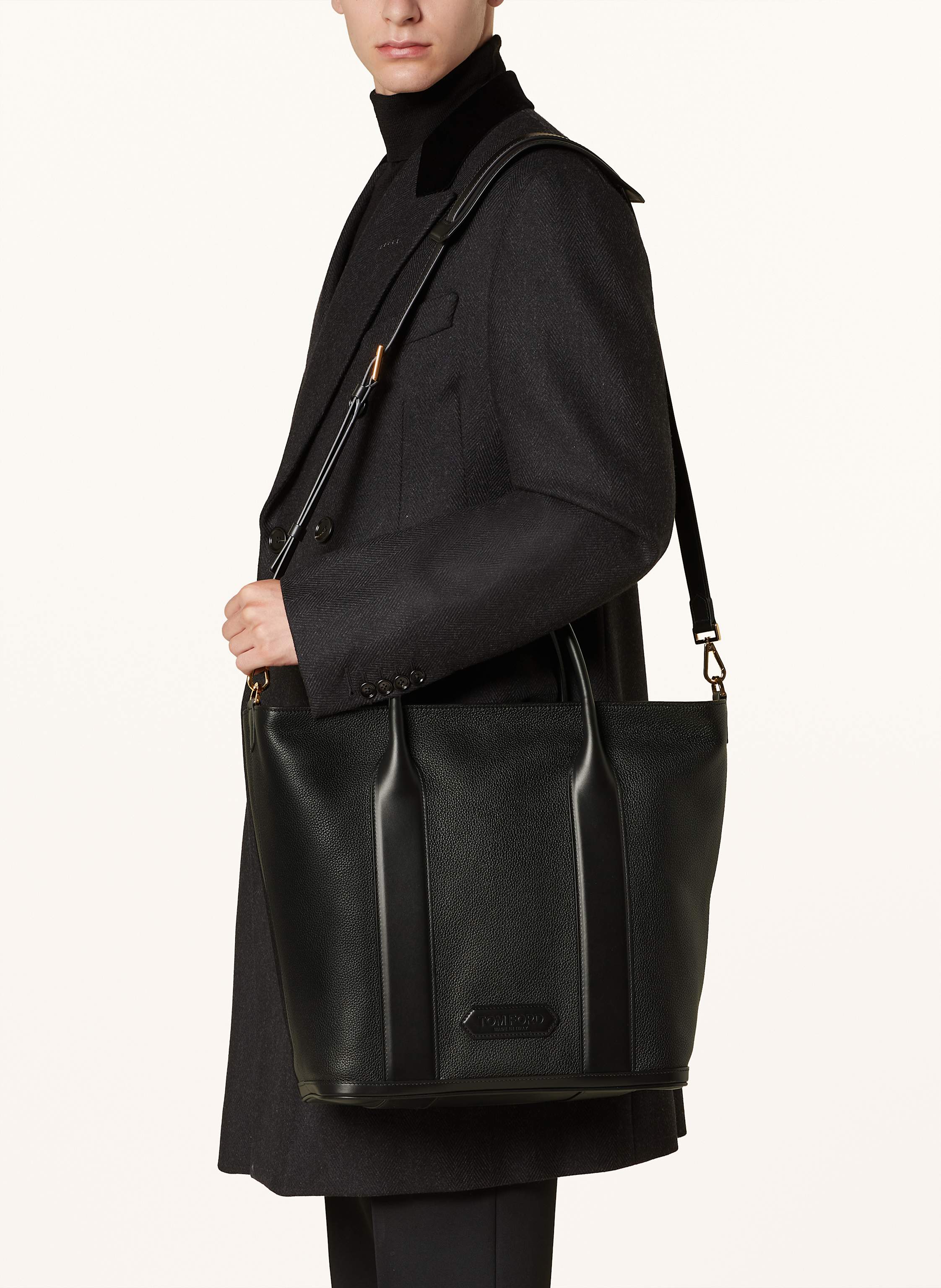 Thumbnail - Tom Ford Shopper Medium schwarz