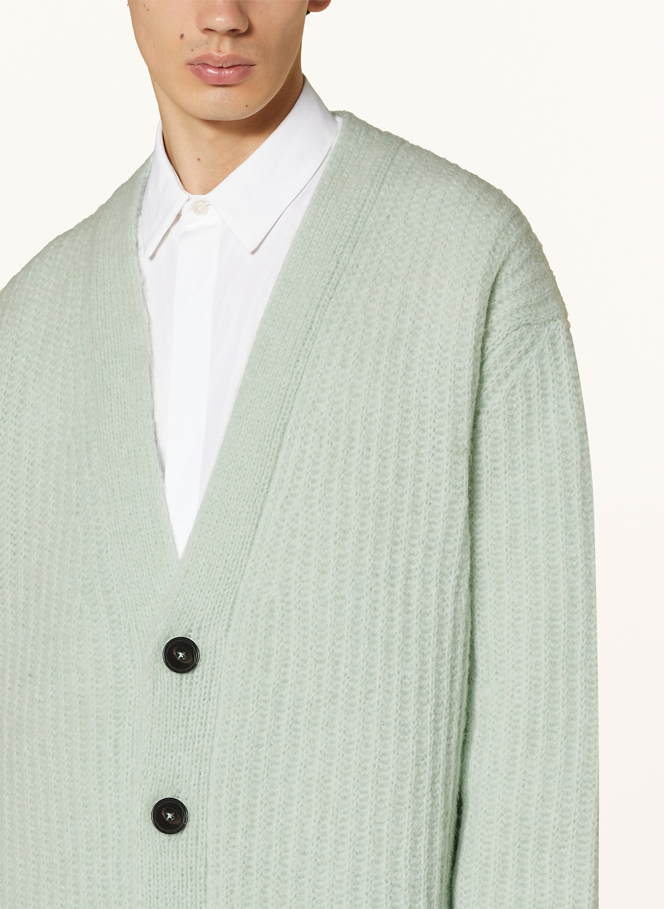 Thumbnail - Jil Sander Oversized-Strickjacke Aus Mohair gruen