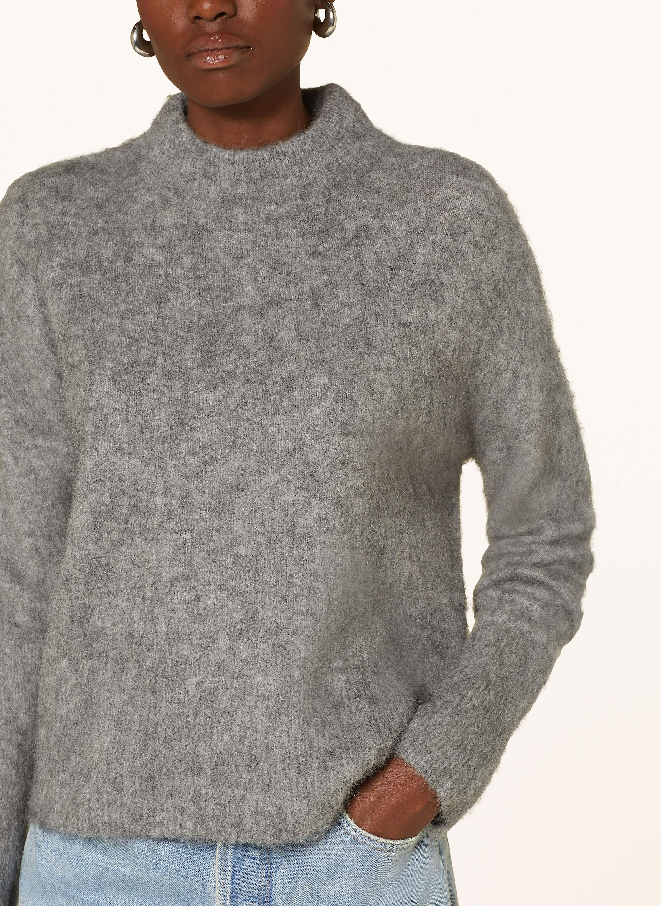 Thumbnail - Mrs & Hugs Pullover Mit Mohair grau