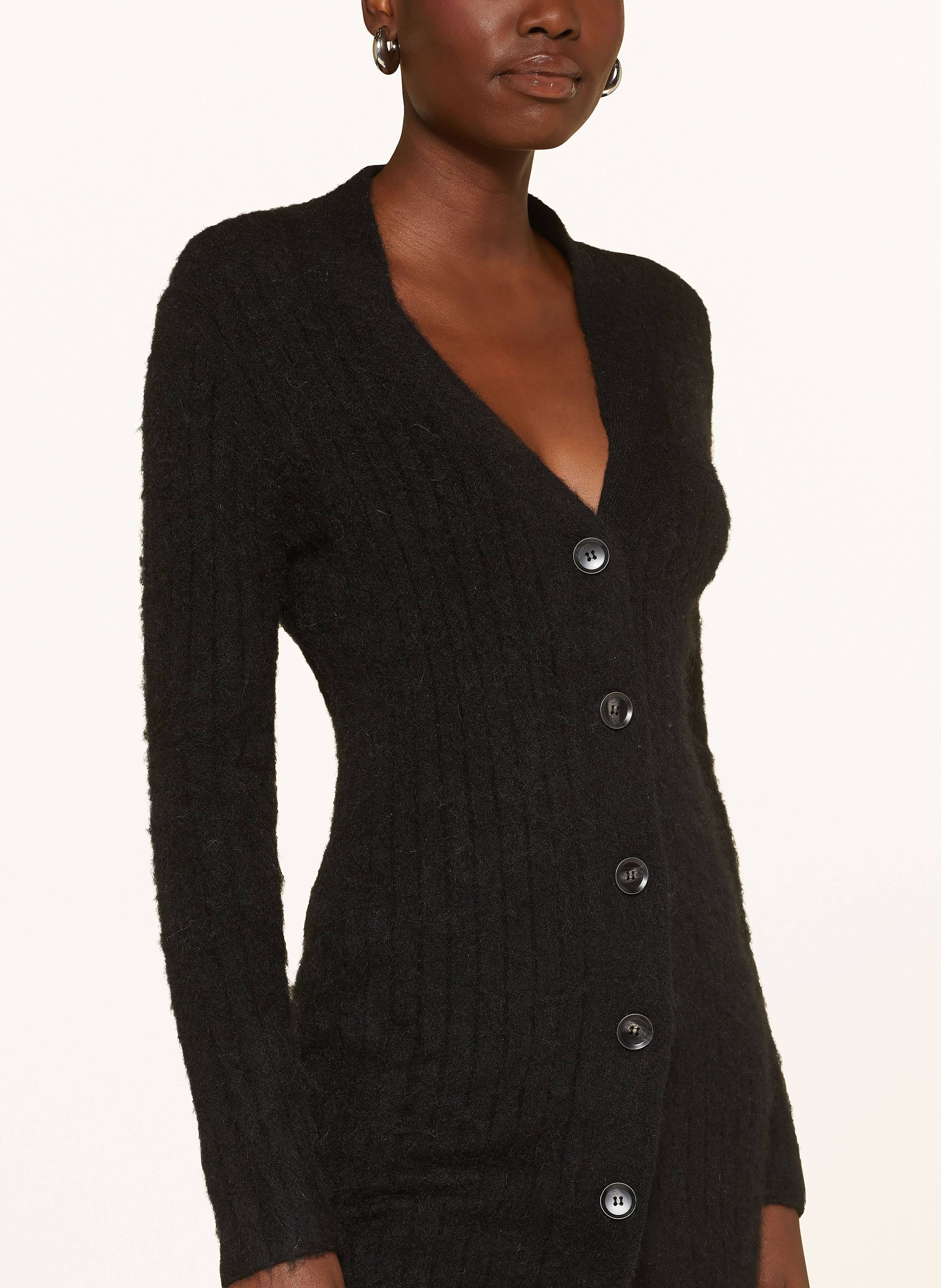 Thumbnail - Mrs & Hugs Strickkleid Mit Alpaka schwarz