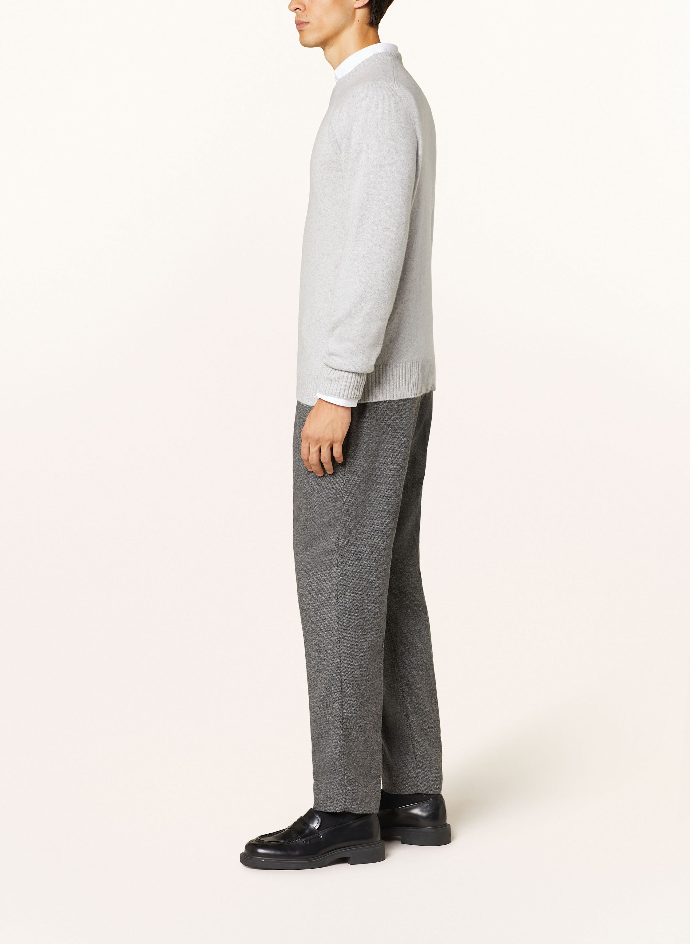 Thumbnail - Tommy Hilfiger Flanellhose Relaxed Tapered Fit grau
