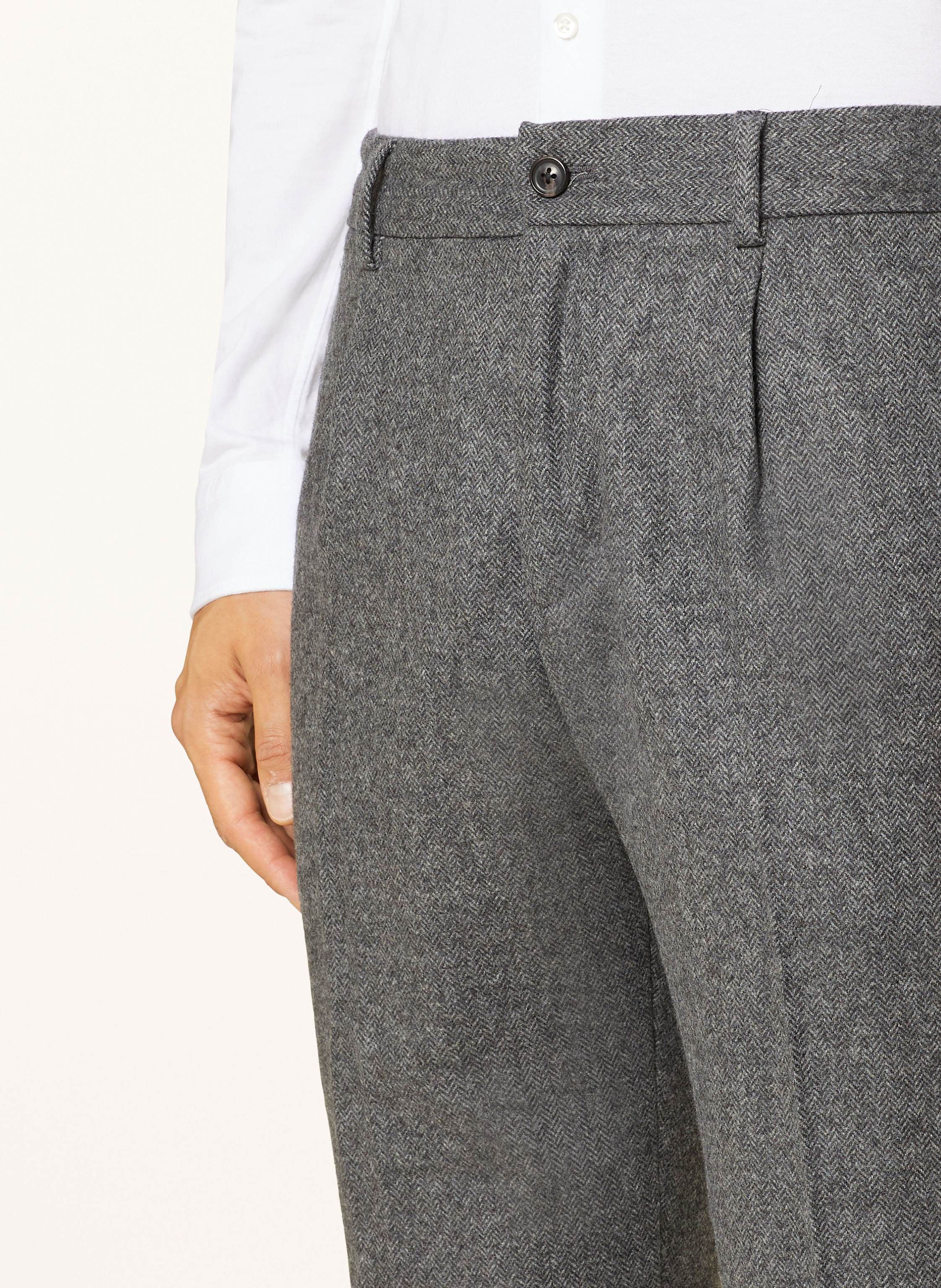 Thumbnail - Tommy Hilfiger Flanellhose Relaxed Tapered Fit grau