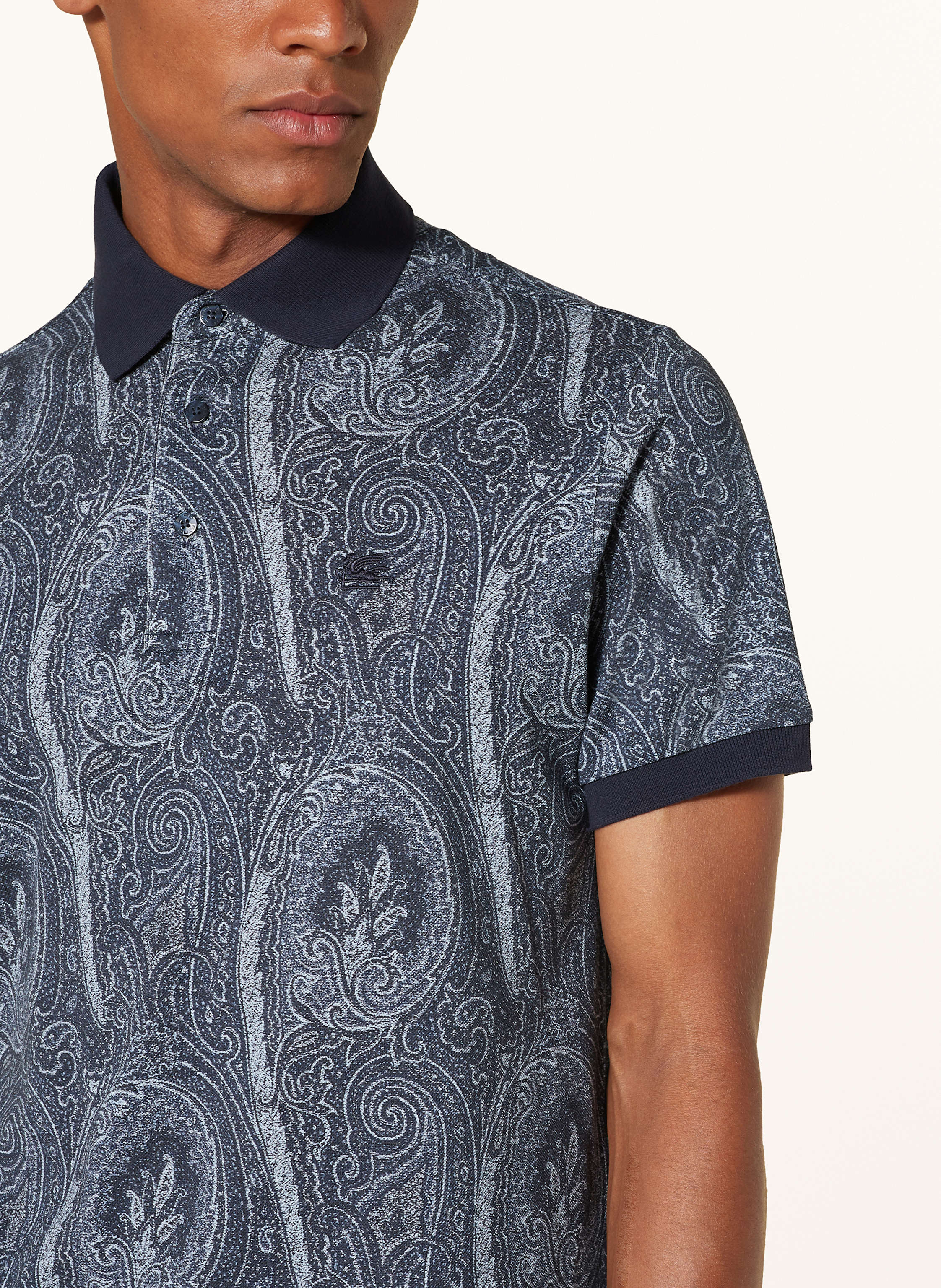 Thumbnail - Etro Jersey-Poloshirt Regular Fit blau