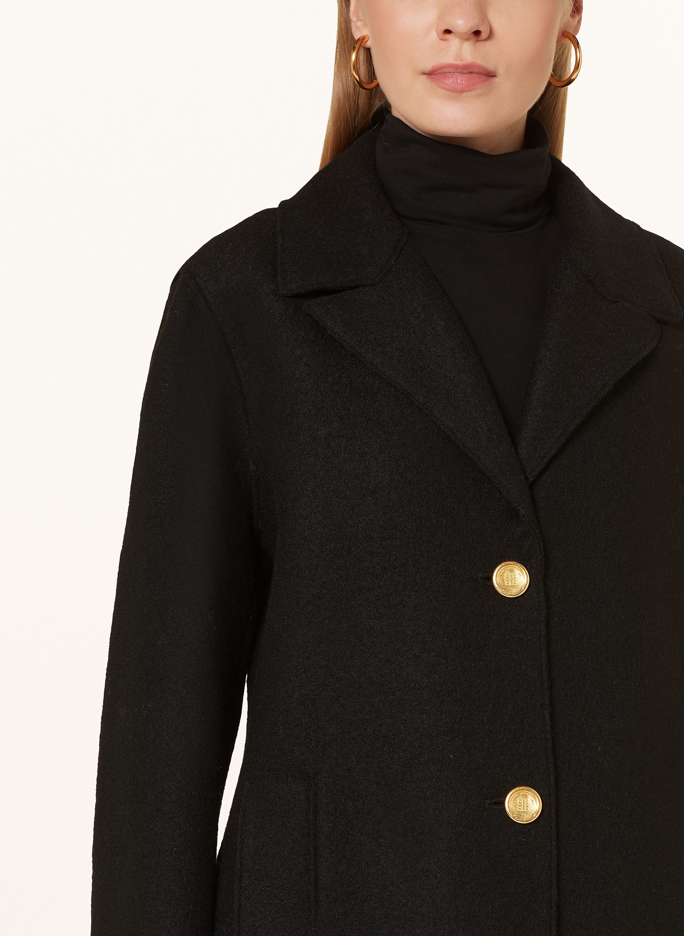 Thumbnail - Blonde No.8 Wollmantel Juliette schwarz