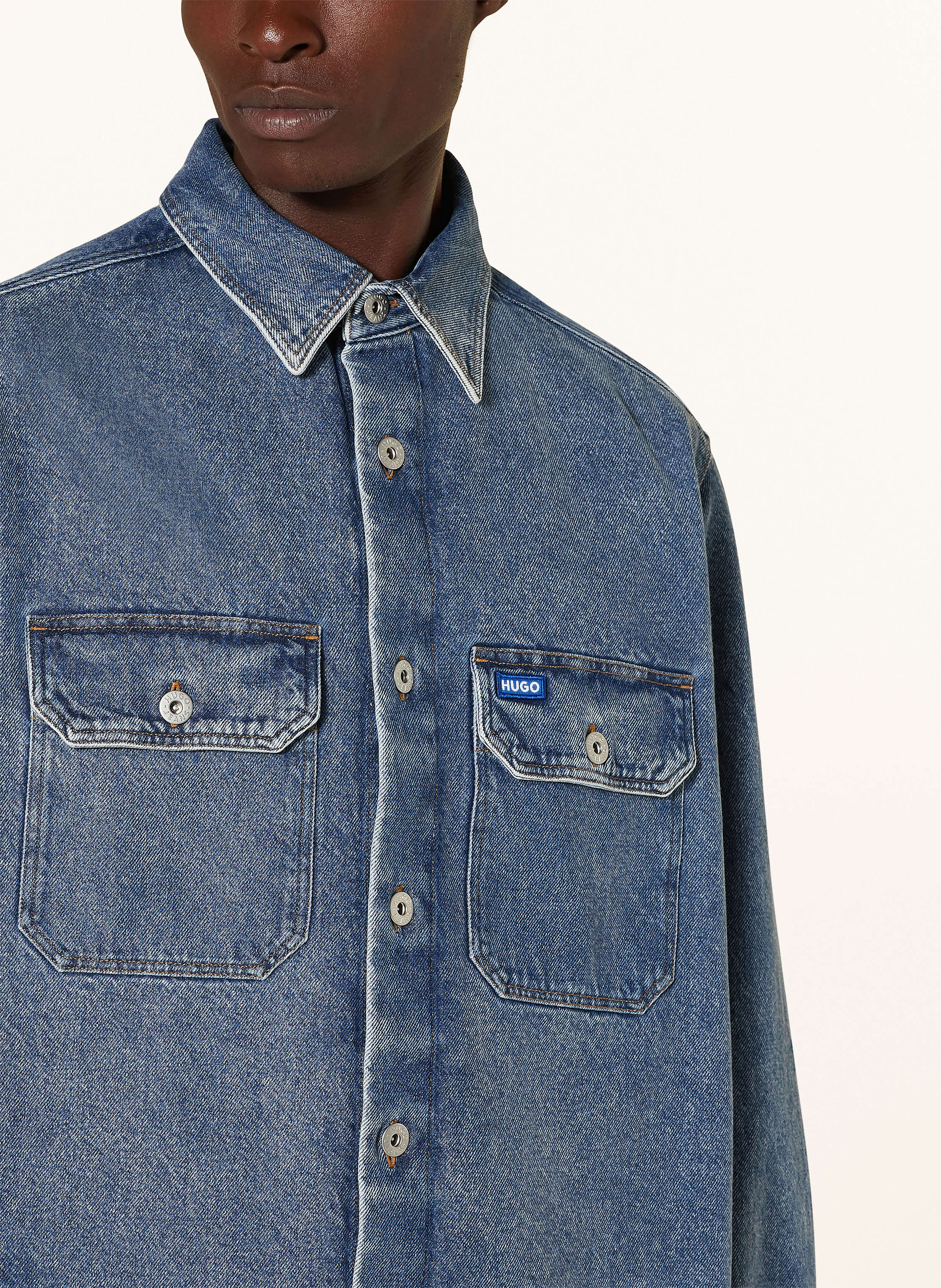 Thumbnail - Hugo Jeans-Overshirt Ebolt blau