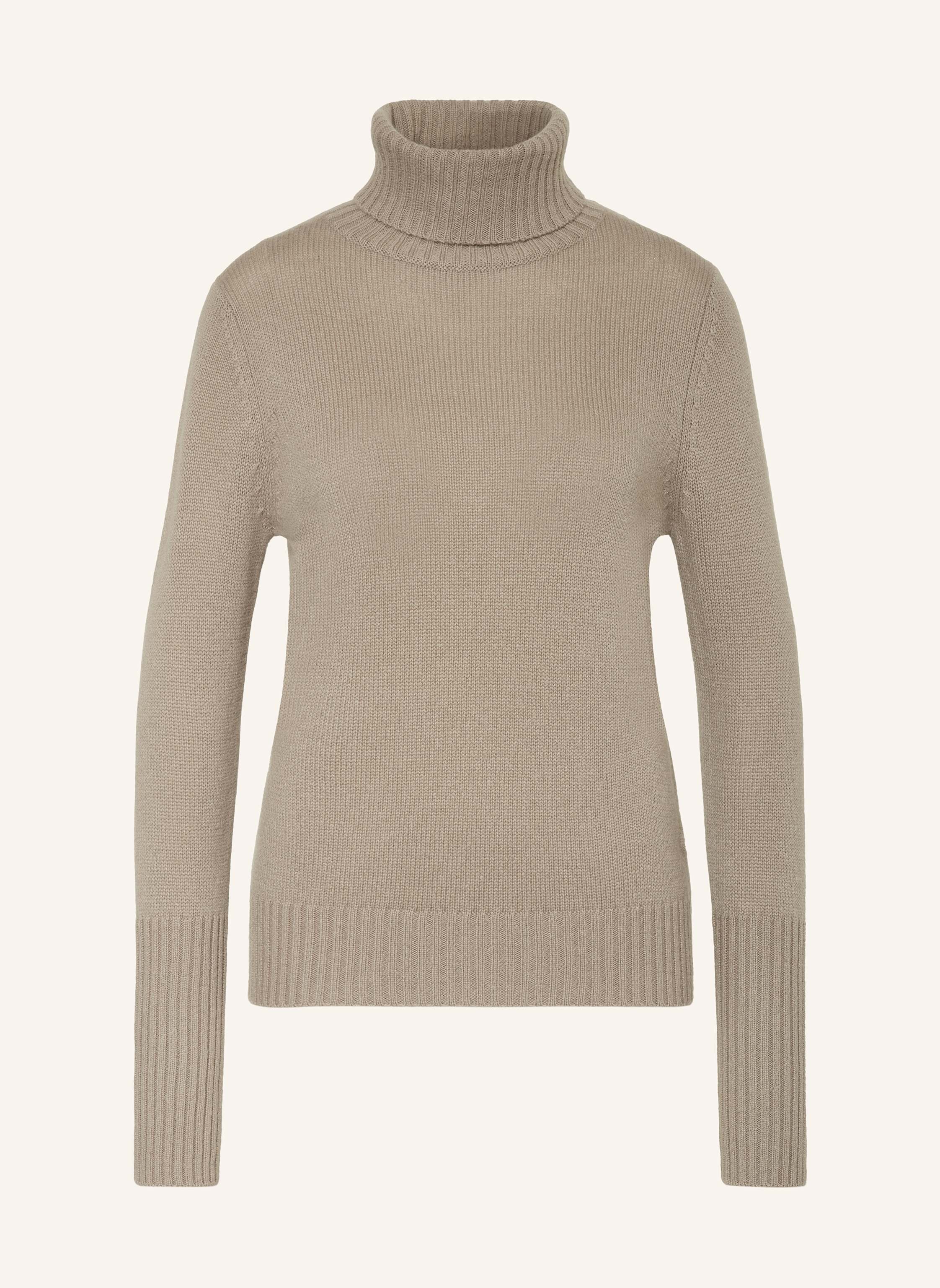 ALLUDE Rollkragenpullover aus Cashmere in taupe