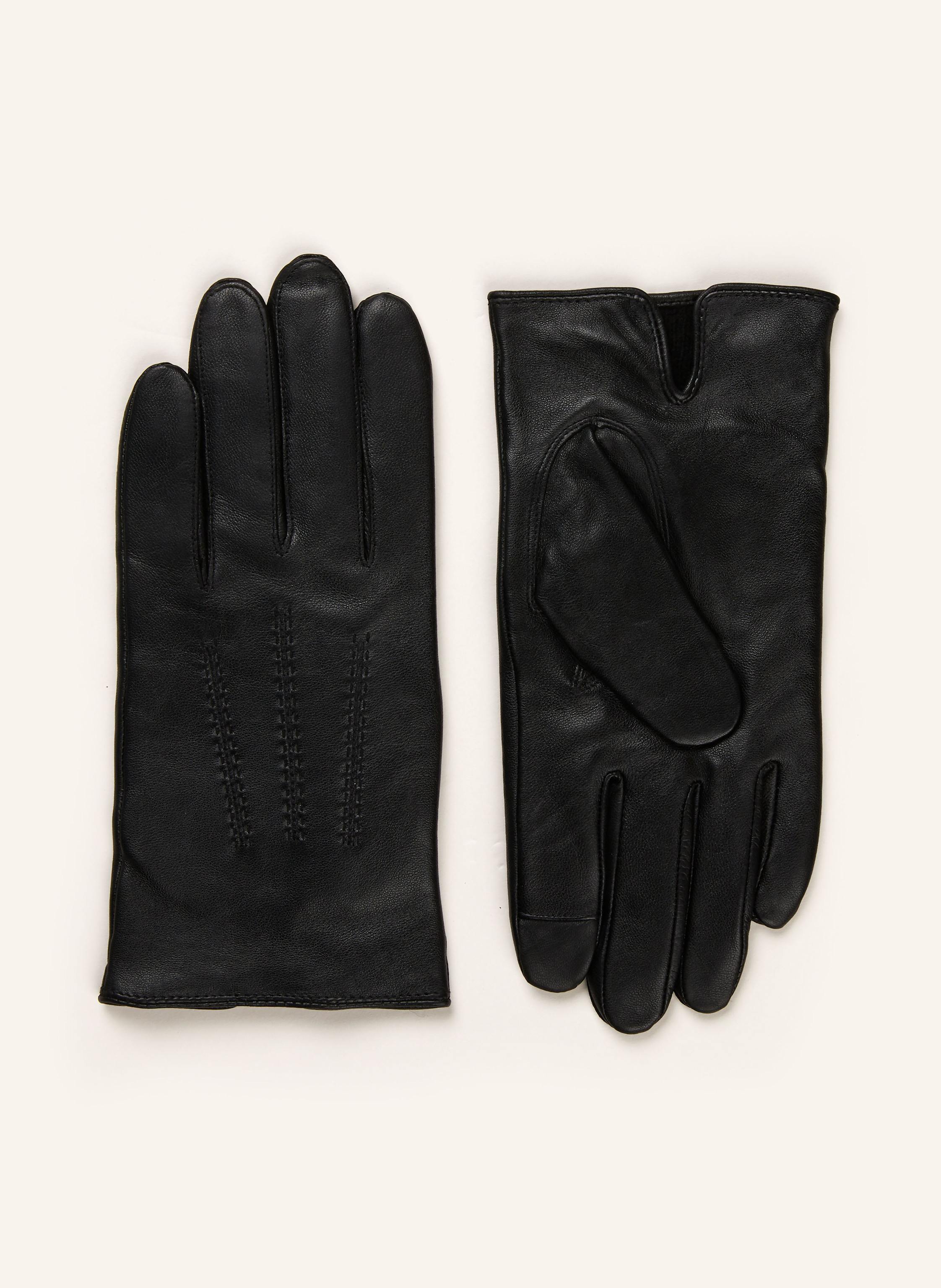 Boss Boss Lederhandschuhe Hainz schwarz in SCHWARZ