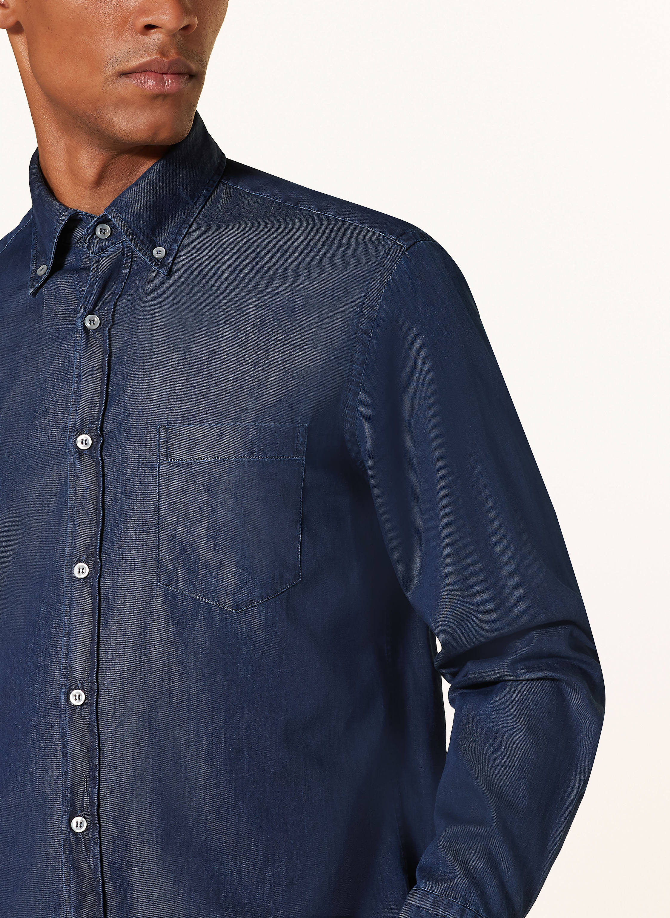 Thumbnail - Paul & Shark Jeanshemd Comfort Fit blau