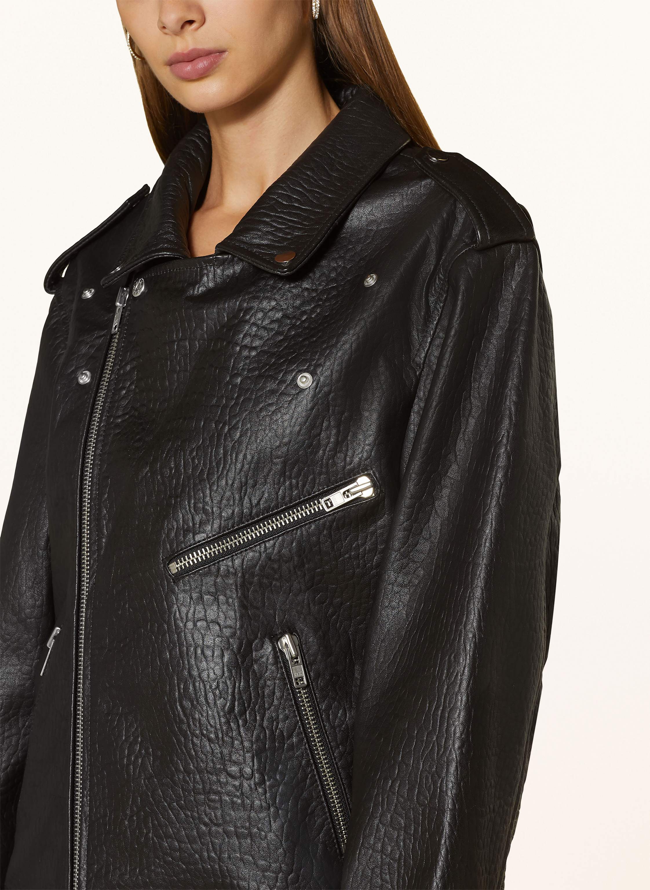 Thumbnail - Lollys Laundry Lederjacke Rayll schwarz