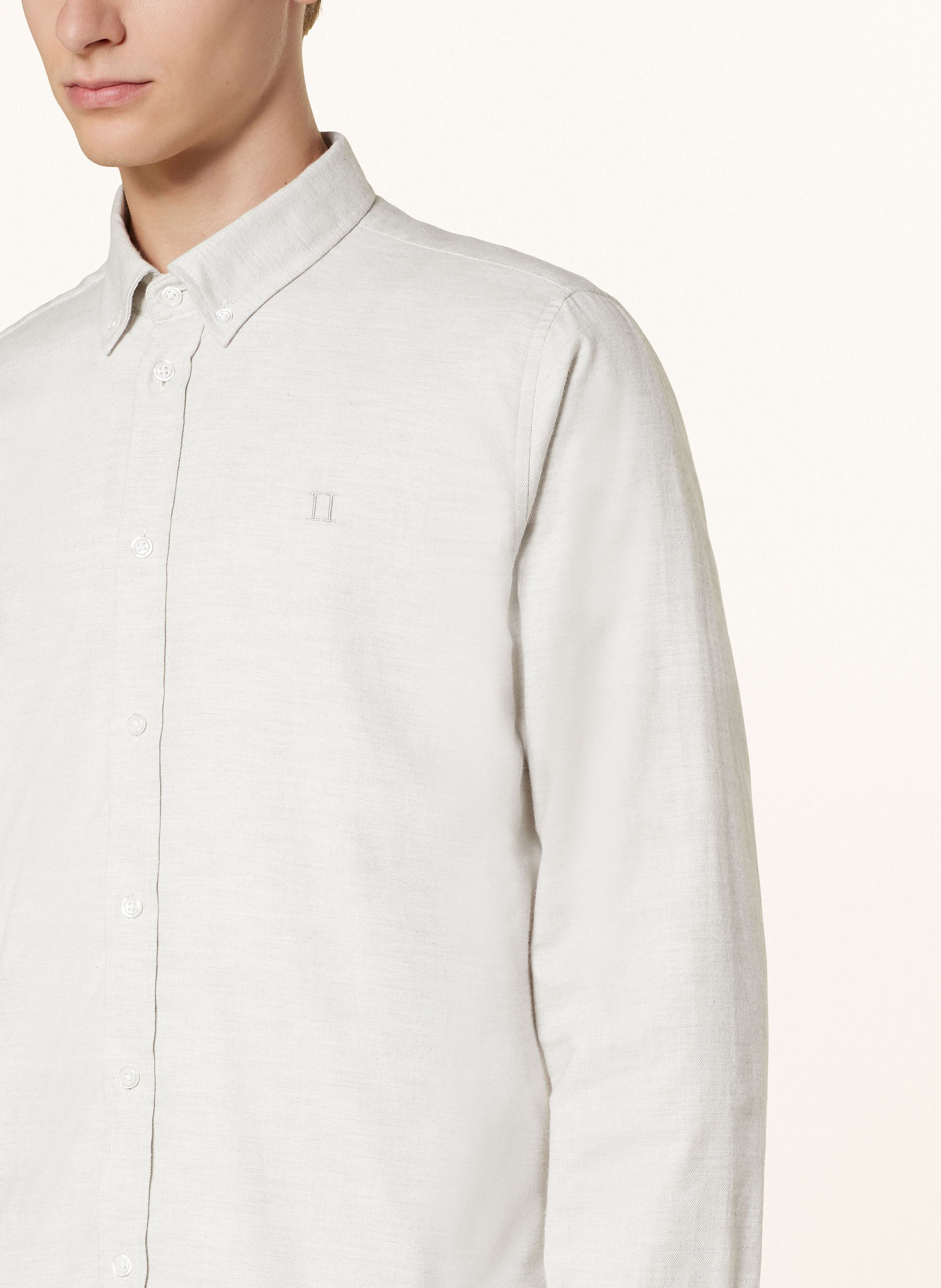 Thumbnail - Les Deux Flanellhemd Desert Reg Regular Fit grau