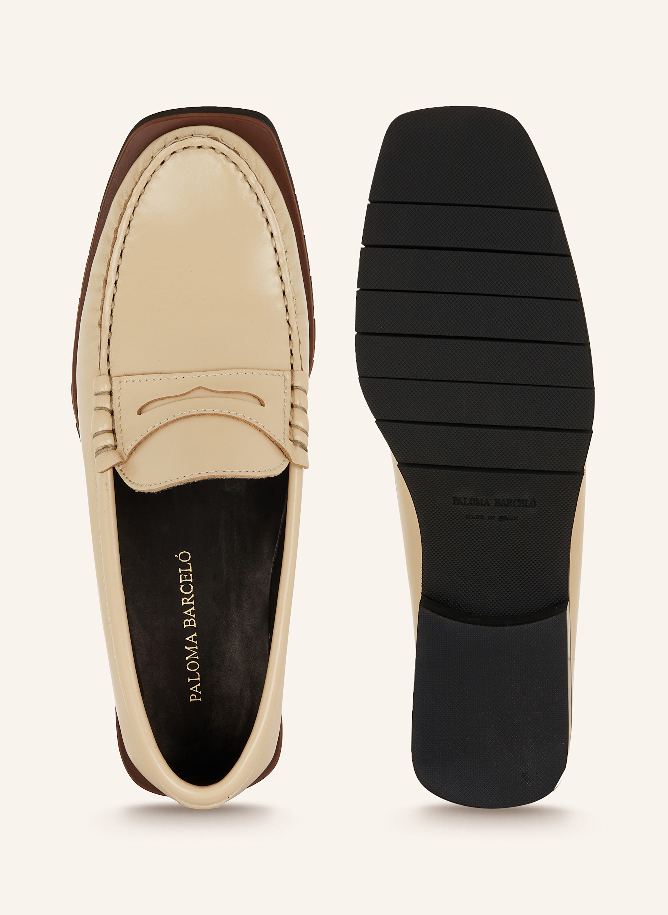 Thumbnail - Paloma Barceló Penny-Loafer Silvie beige