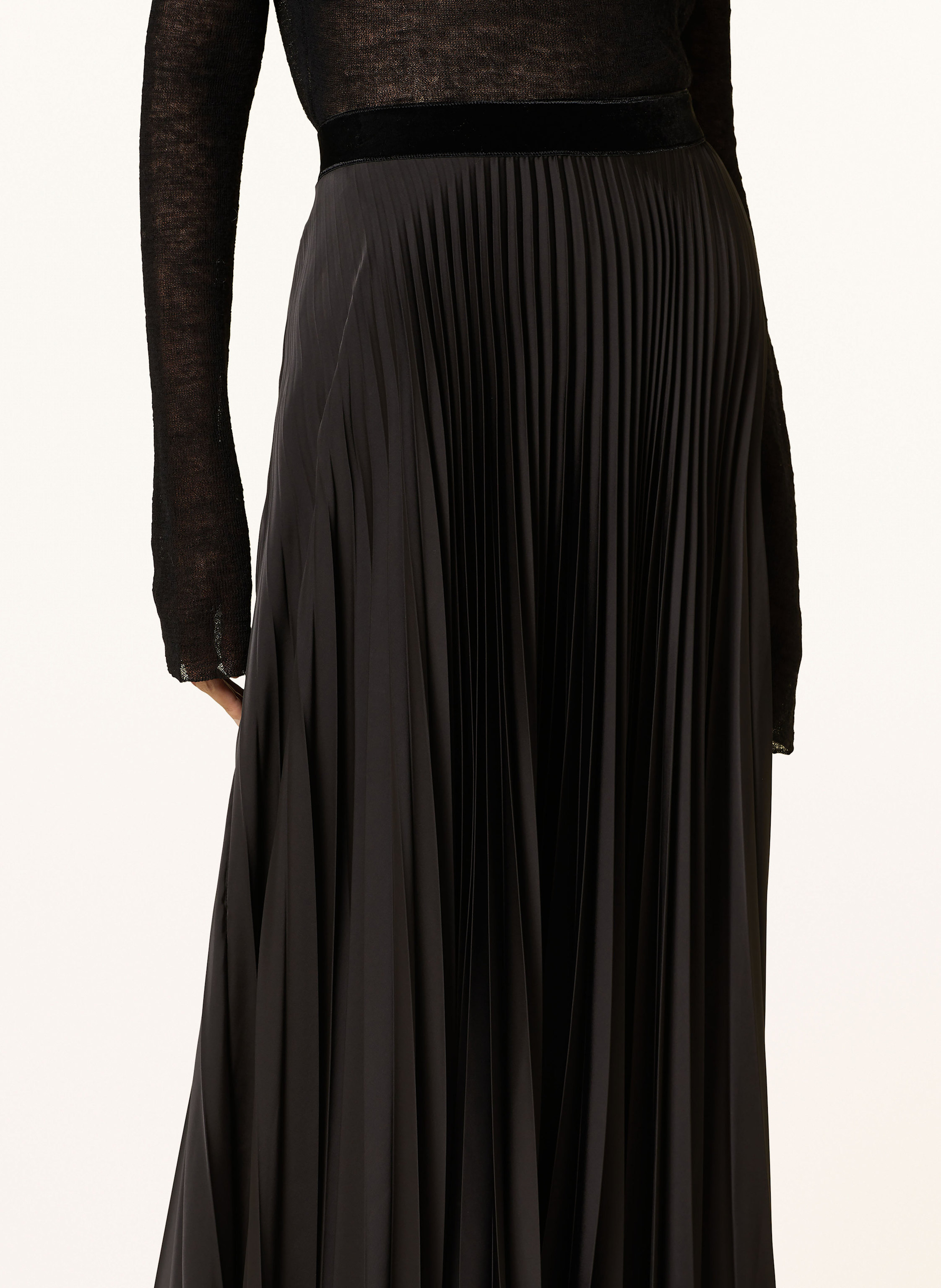 Thumbnail - Talbot Runhof Plisseerock Aus Satin schwarz
